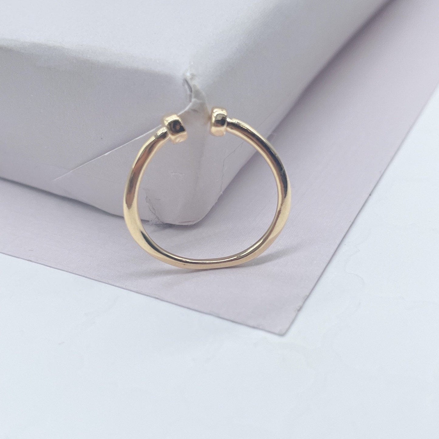 18k Gold Filled Adjustable Solid Mid Ring