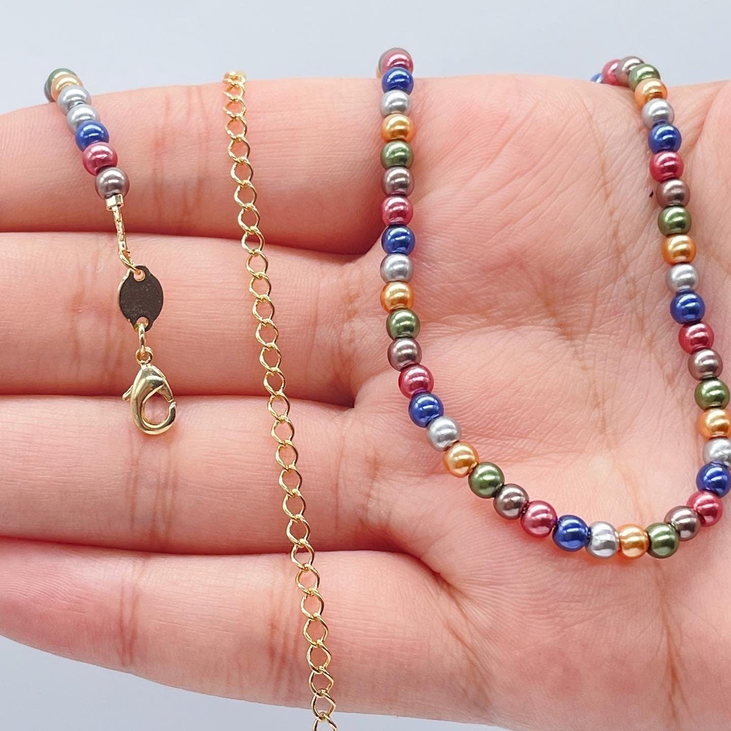 18K Gold Filled Colorful Beads Set