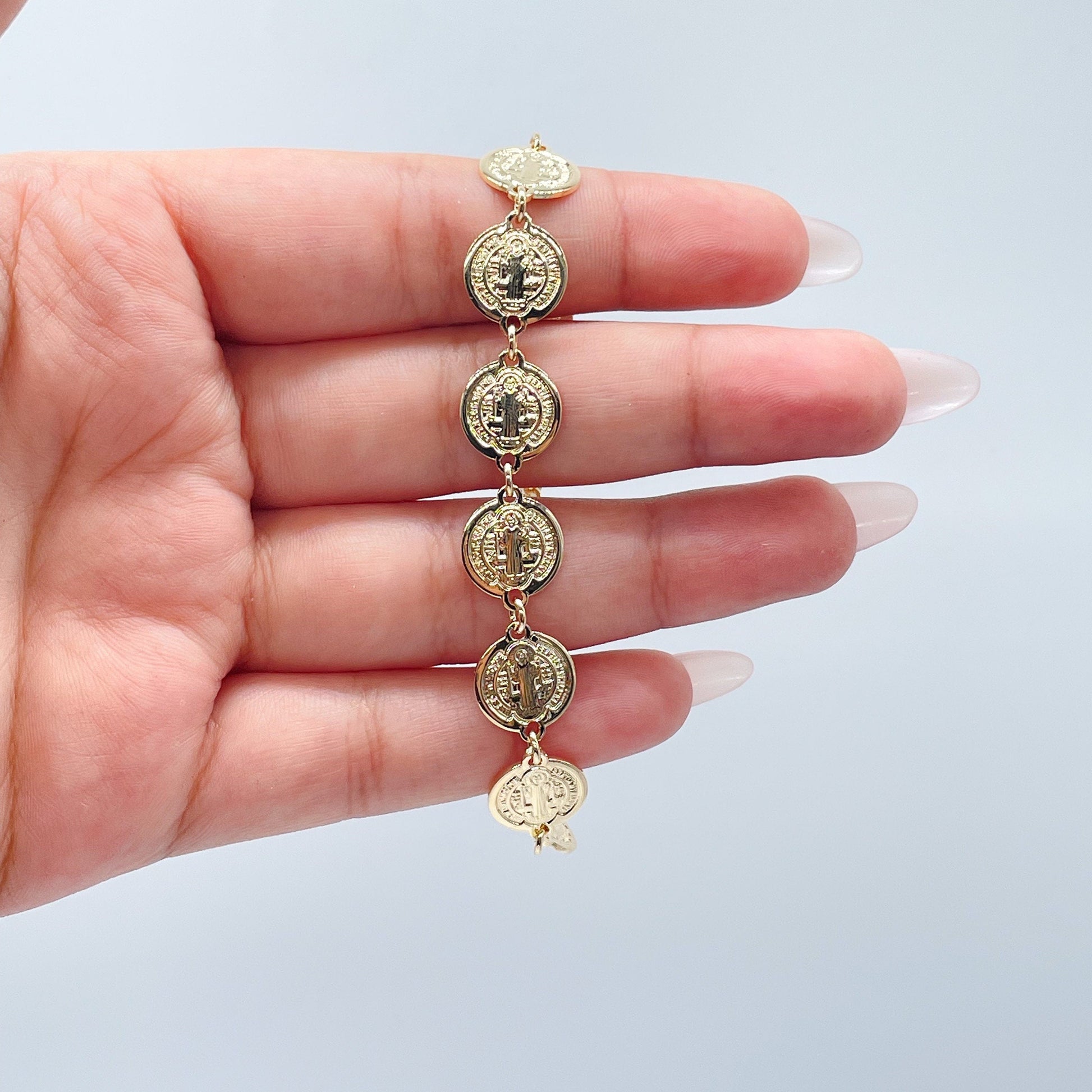 18k Gold Filled San Benito Link Bracelet Wholesale Jewelry Supplies