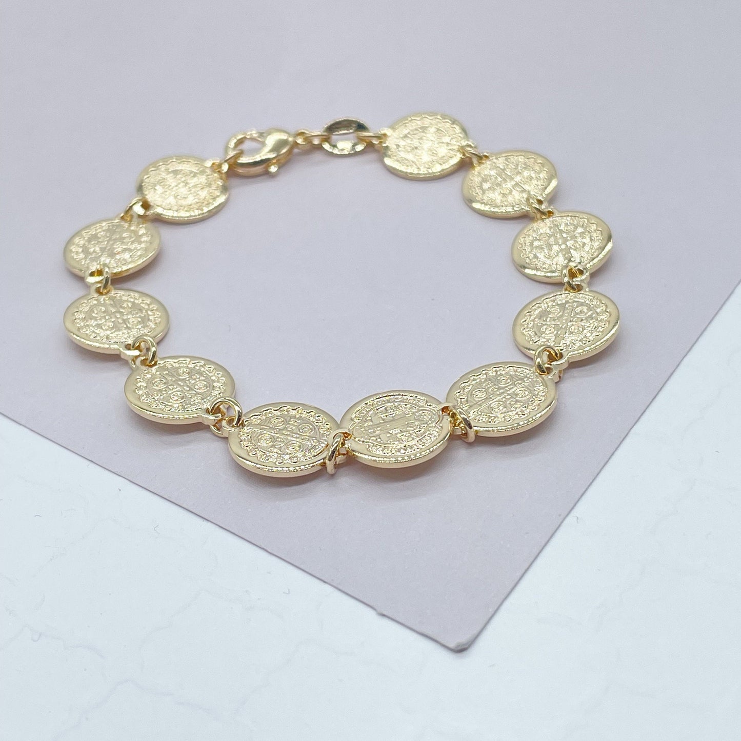 18k Gold Filled San Benito Link Bracelet Wholesale Jewelry Supplies