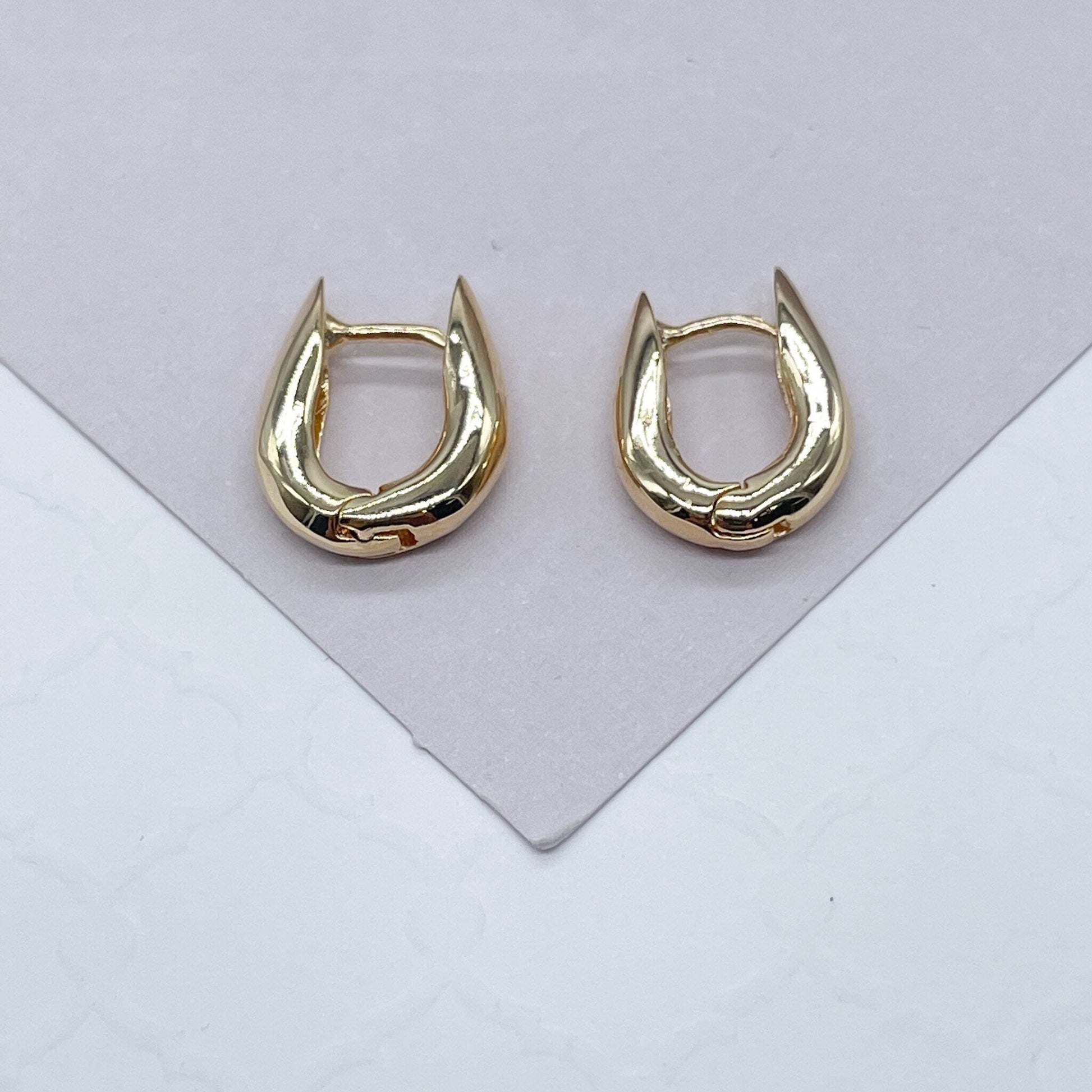 18k Gold Filled Small Horseshoe Shape Hoop EarringsWholesale Jewelry Supplies