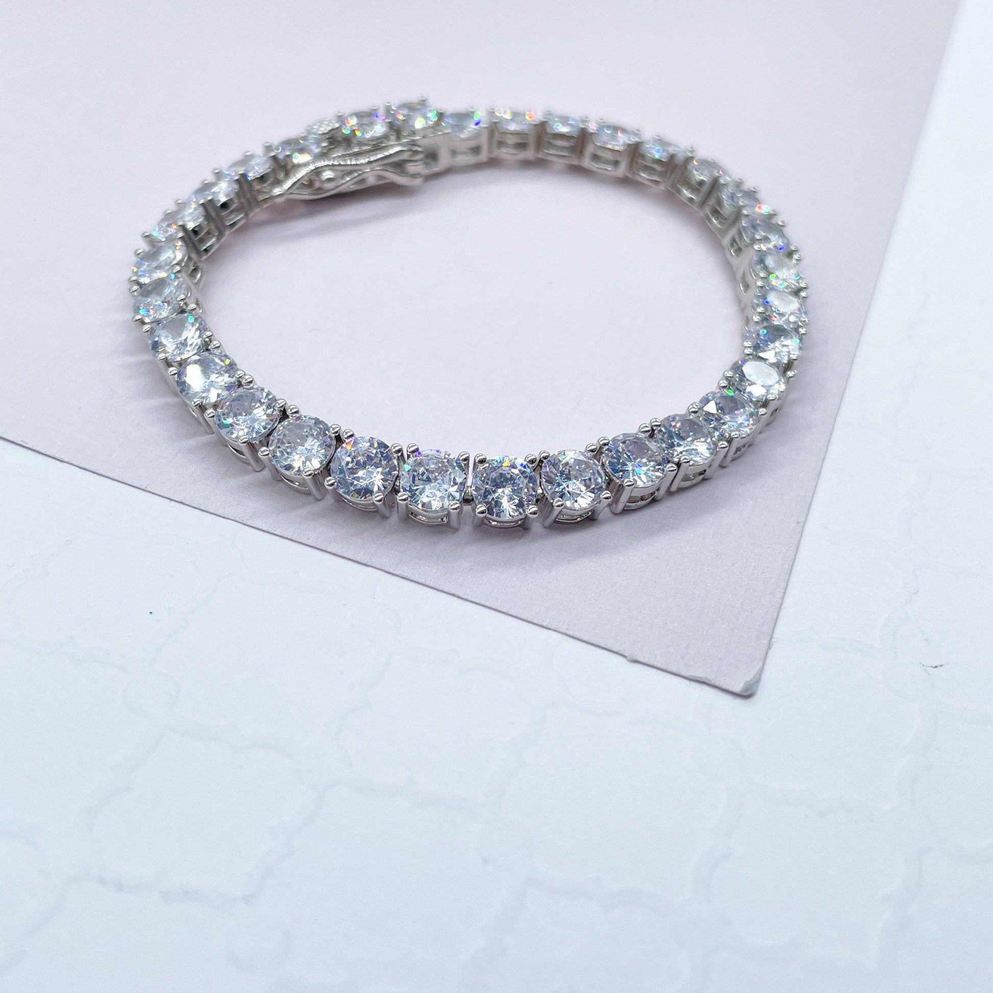 18k Gold Filled Shiny CZ Tennis Bracelet Wholesale Jewelry Supplies
