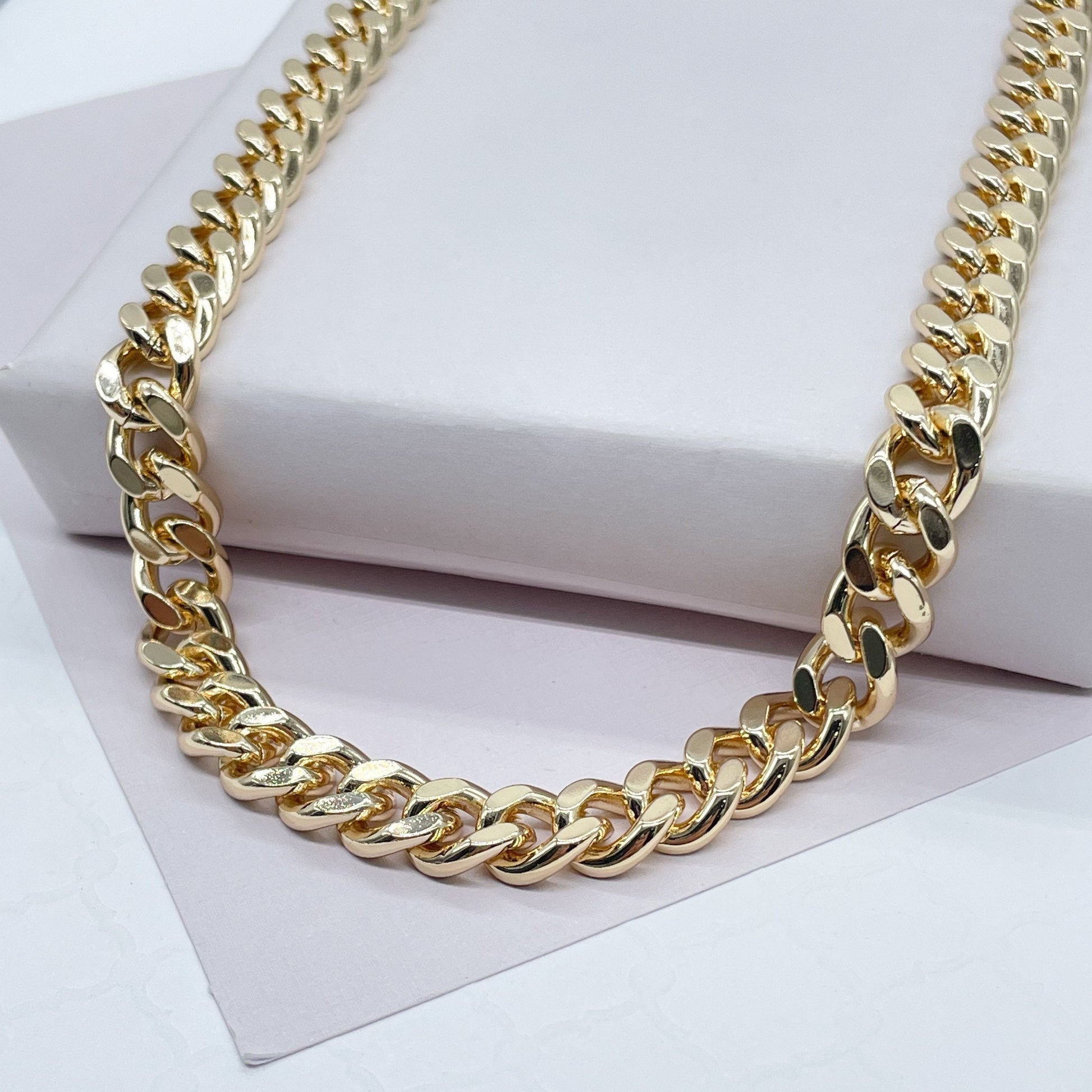18k Gold Filled 9mmThick Cuban Link ChainWholesale Jewelry Supplies