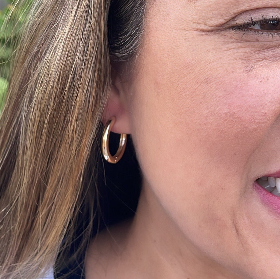 18k Gold Filled Small Smooth Edged Plain Hoop EarringsWholesale Jewelry Supplies