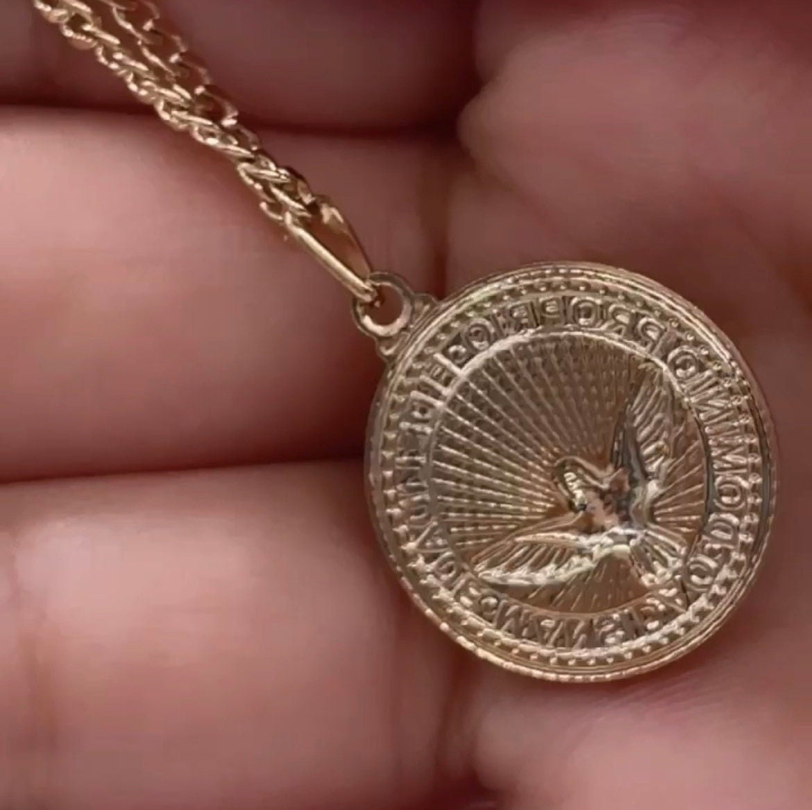 18k Gold filled Dove Charm, Dije de Paloma Wholesale Jewelry Supplies