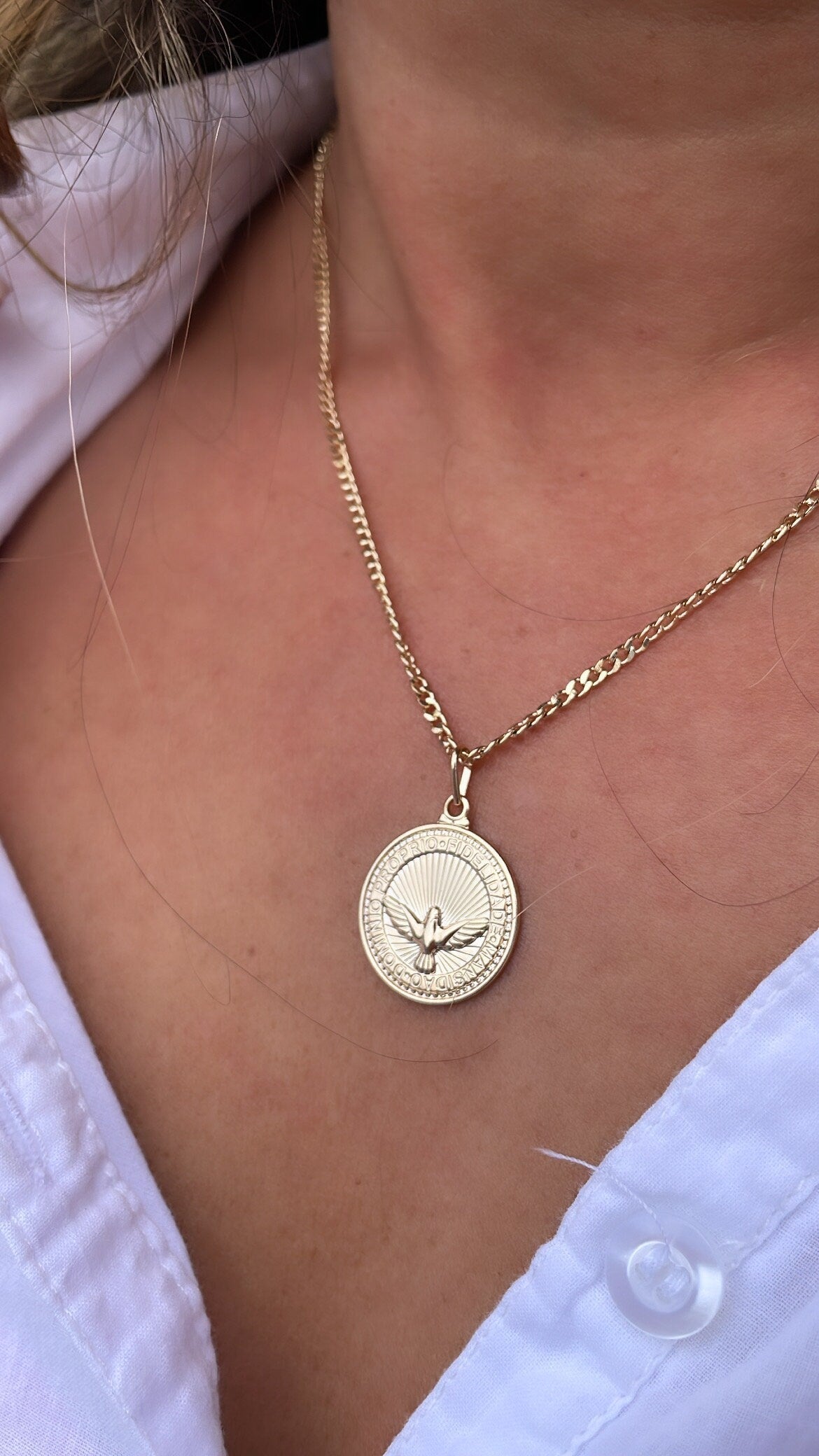 18k Gold filled Dove Charm, Dije de Paloma Wholesale Jewelry Supplies