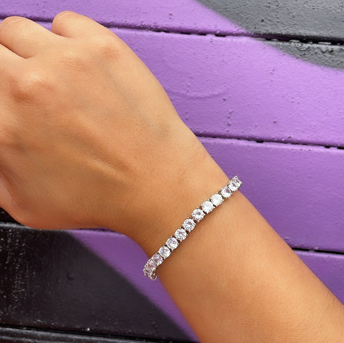 18k Gold Filled Shiny CZ Tennis Bracelet Wholesale Jewelry Supplies
