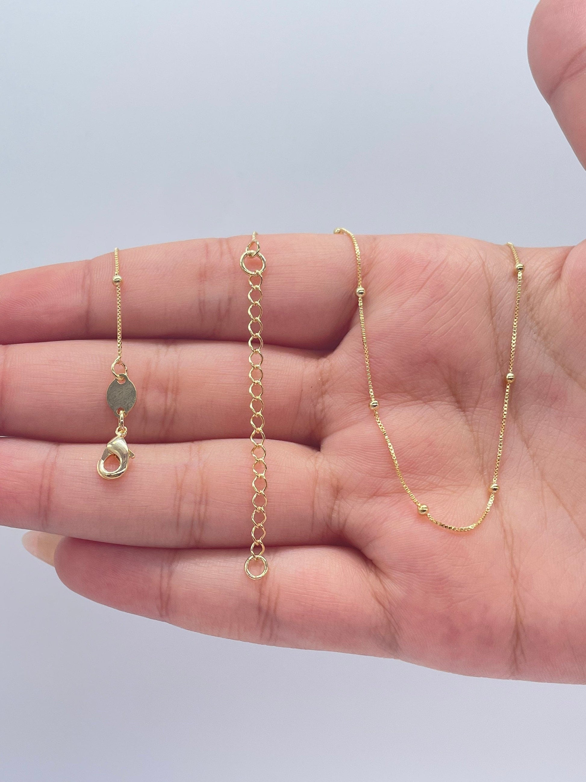 18k Gold Filled Ultra Thin 0.6mm Satellite Chain