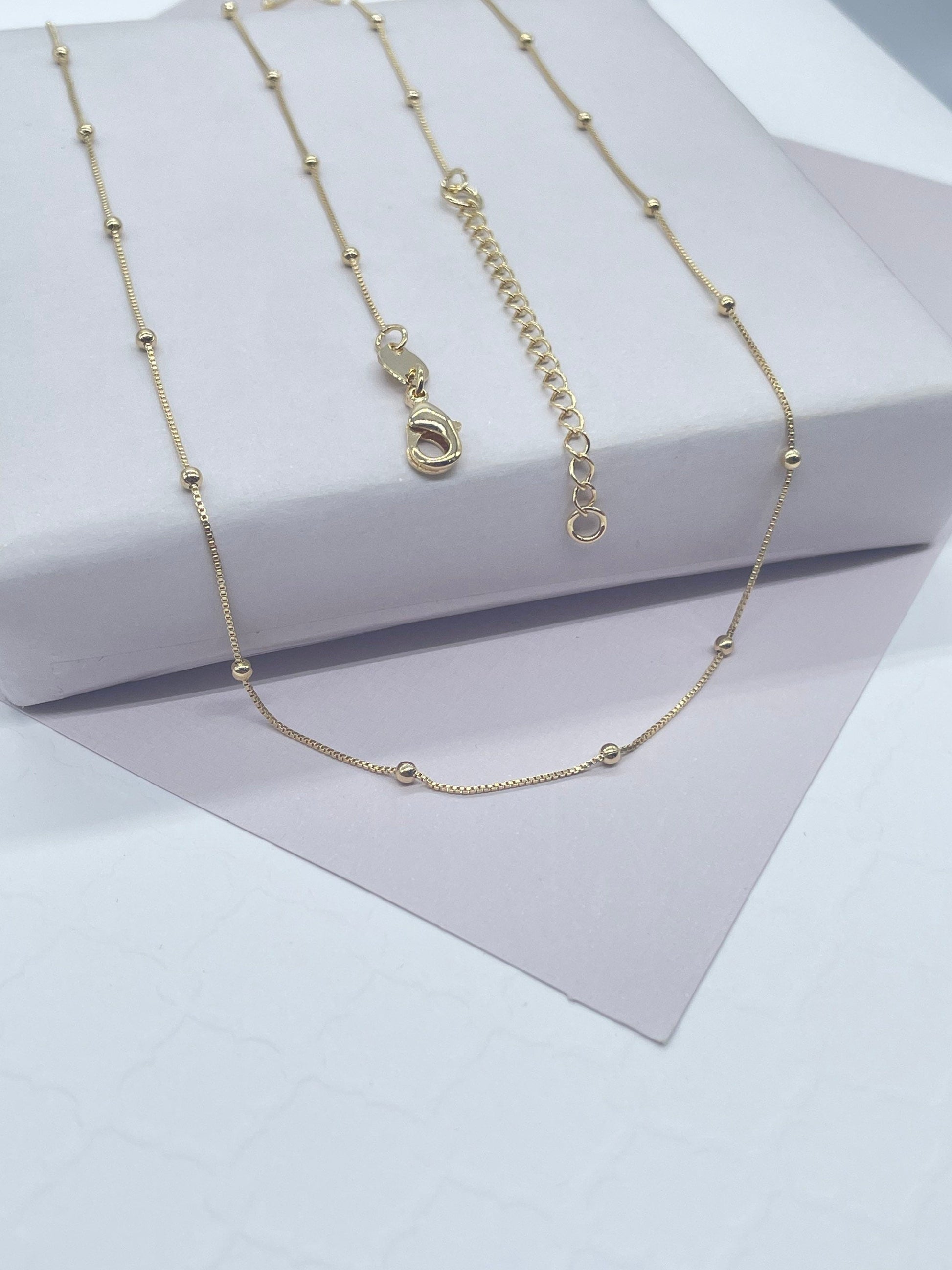 18k Gold Filled Ultra Thin 0.6mm Satellite Chain