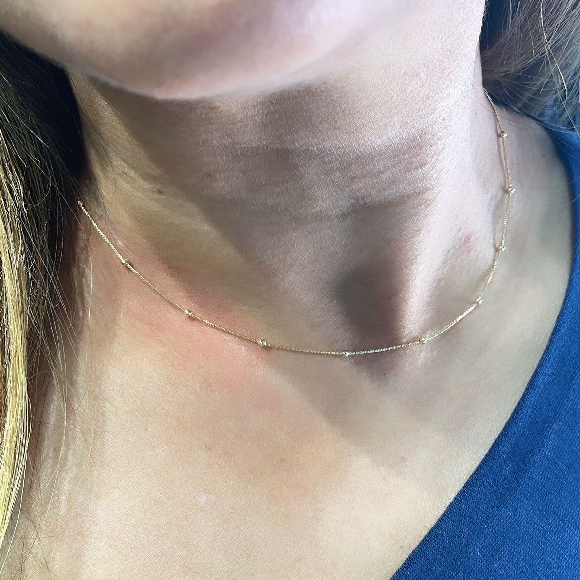 18k Gold Filled Ultra Thin 0.6mm Satellite Chain