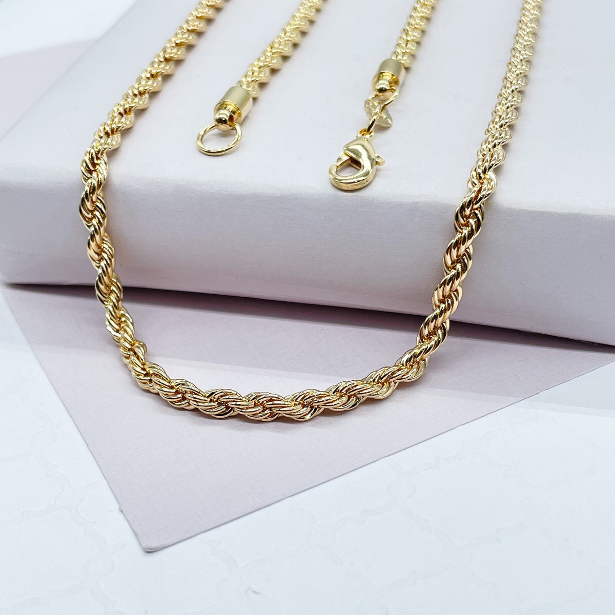 18k Goldfilled 4mm Thick Rope Chain
