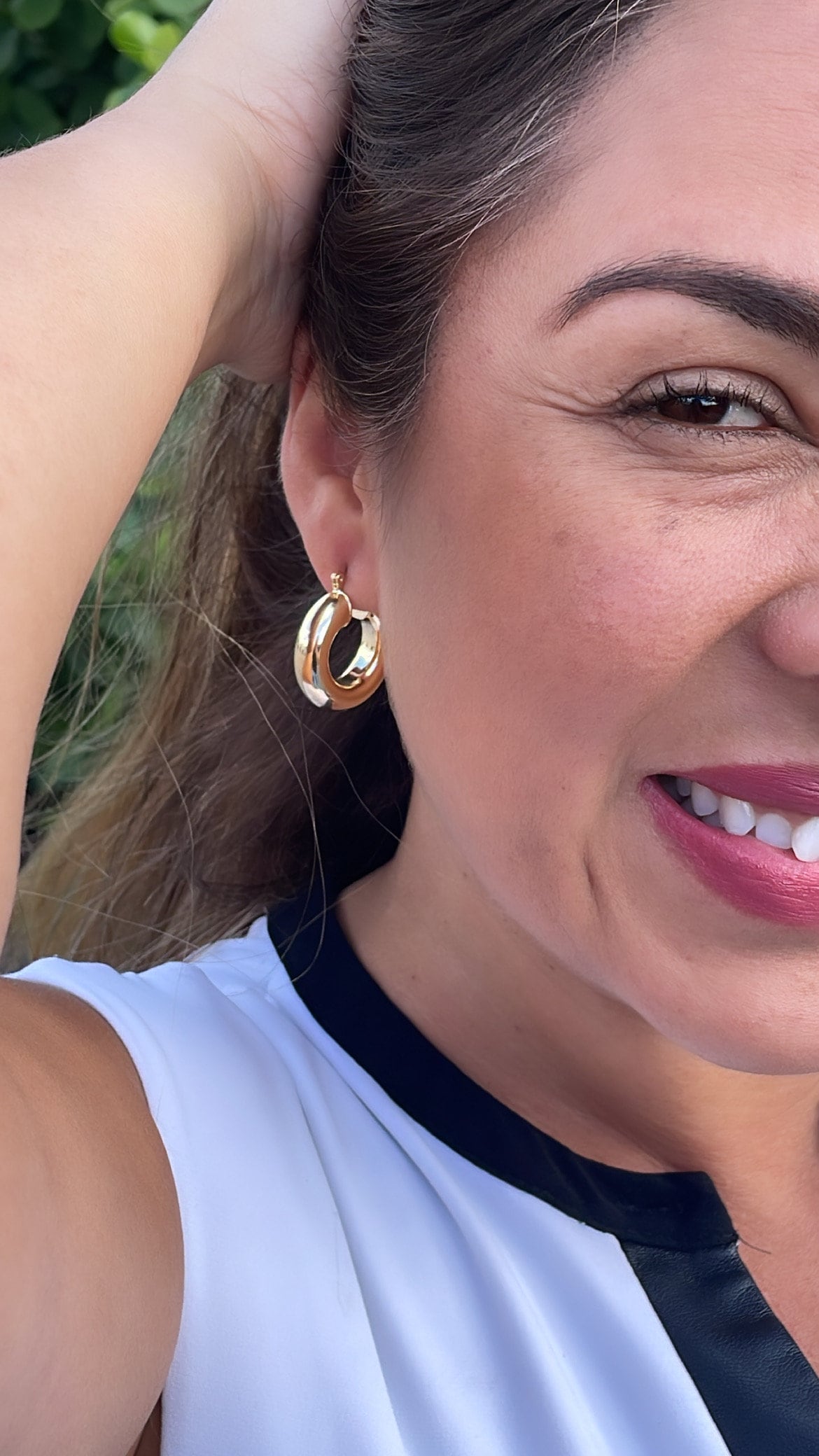 18k Gold Filled Chubby Plain Hoop EarringsWholesale Jewelry Supplies