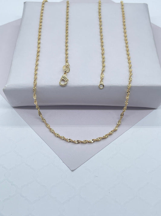 18k Gold Filled 1.8mm Singapore ChainWholesale Jewelry Supplies