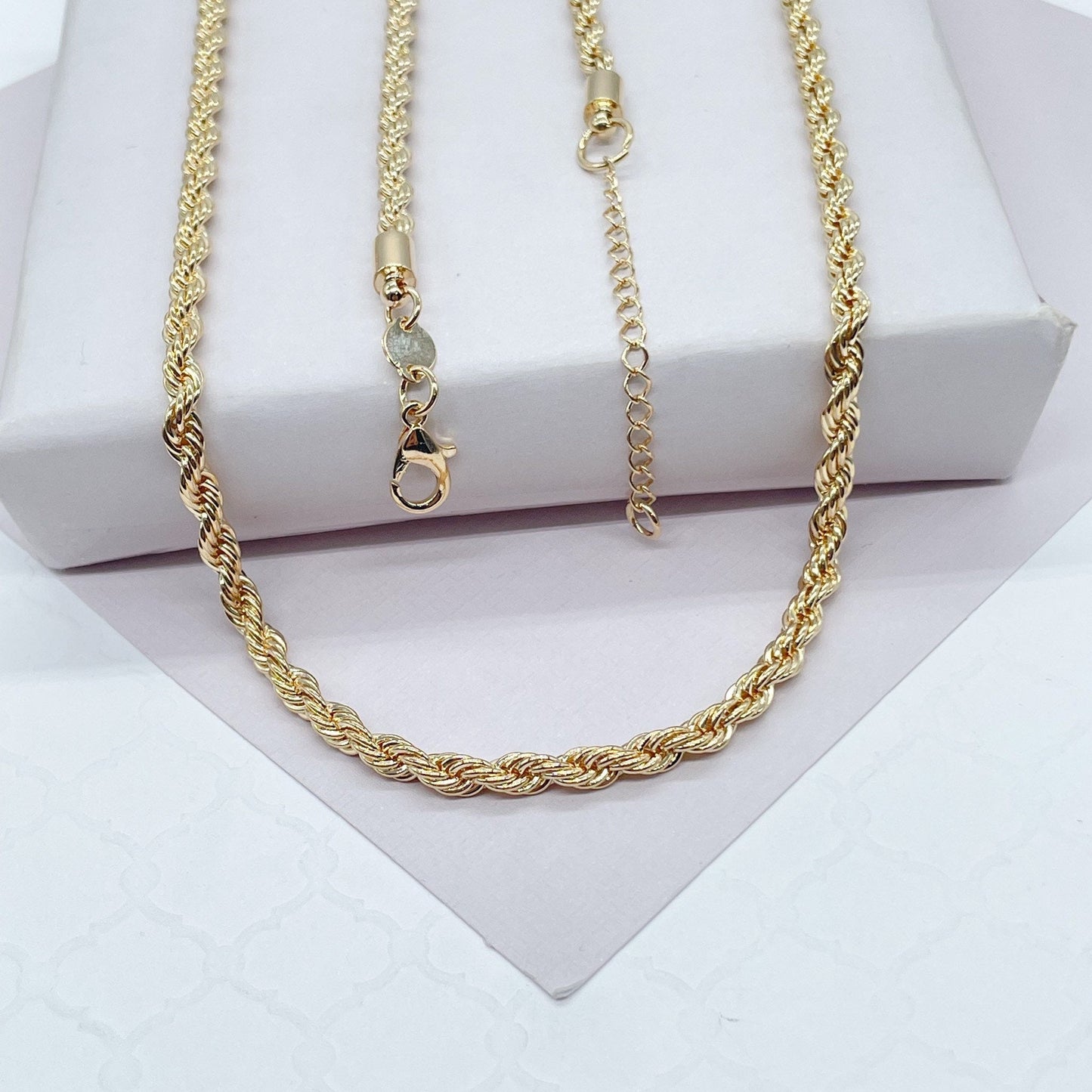 18k Goldfilled 4mm Thick Rope Chain