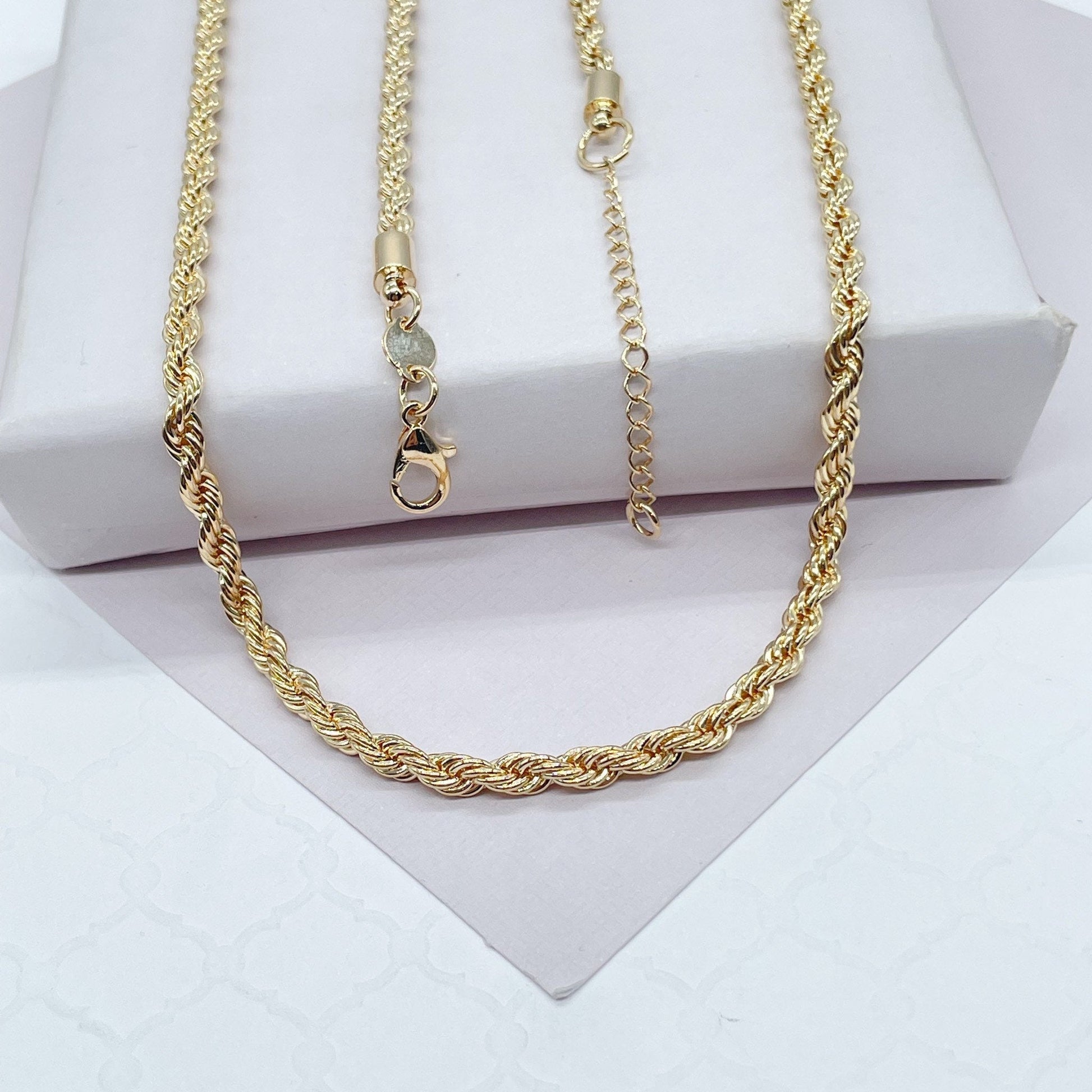 18k Goldfilled 4mm Thick Rope Chain