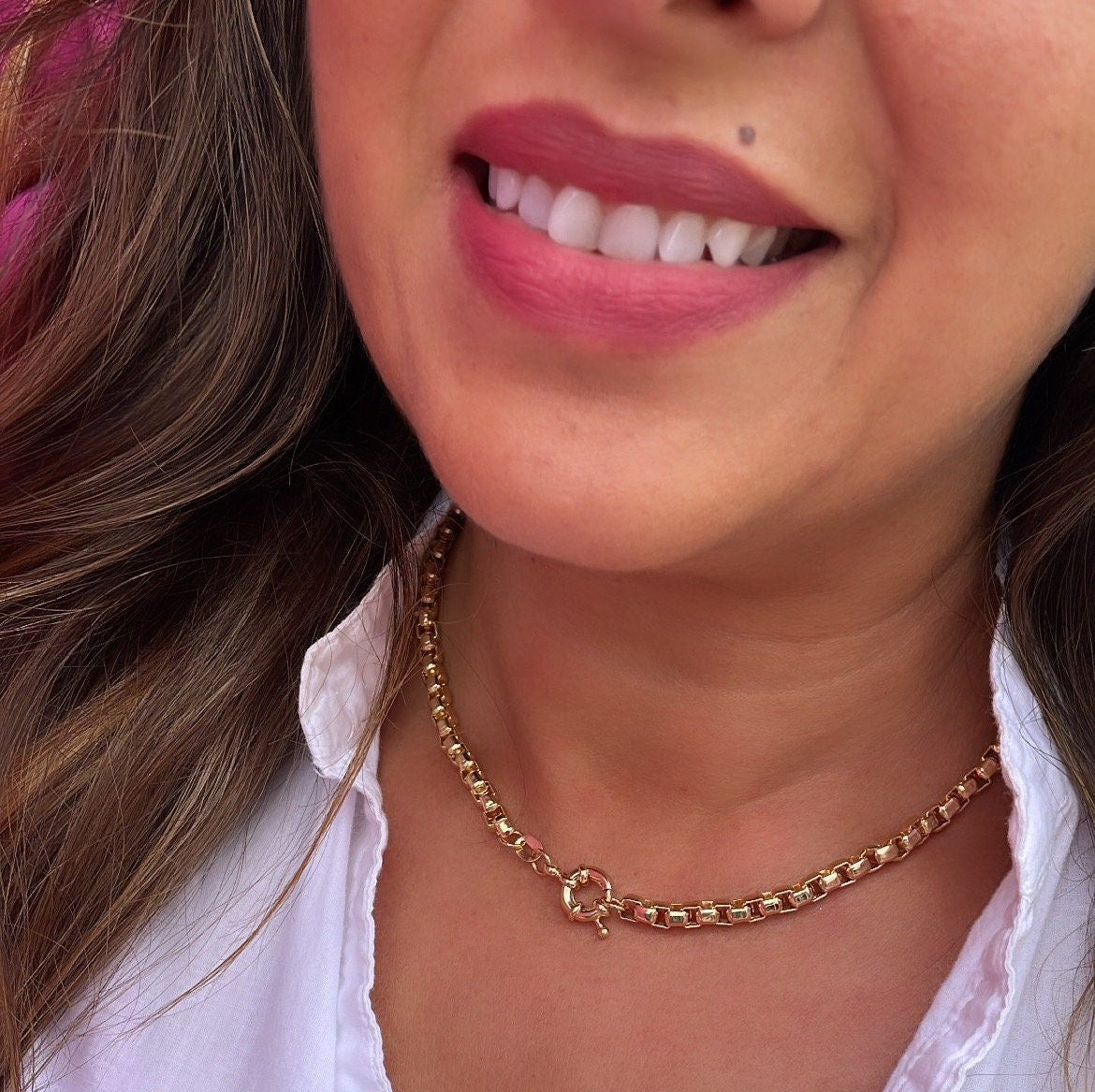 18k Gold Filled 3mm Thick Box Set necklace and braceletWholesale Jewelry Supplies