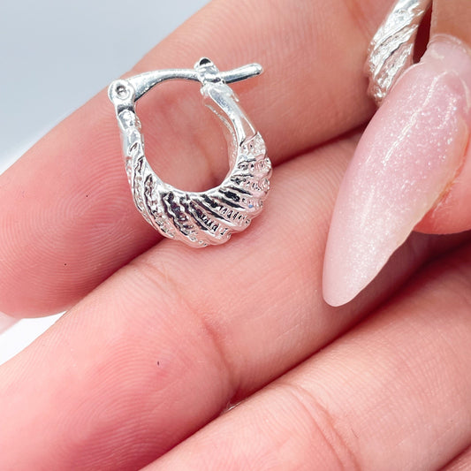 Silver Filled Baby Croissant Hoop