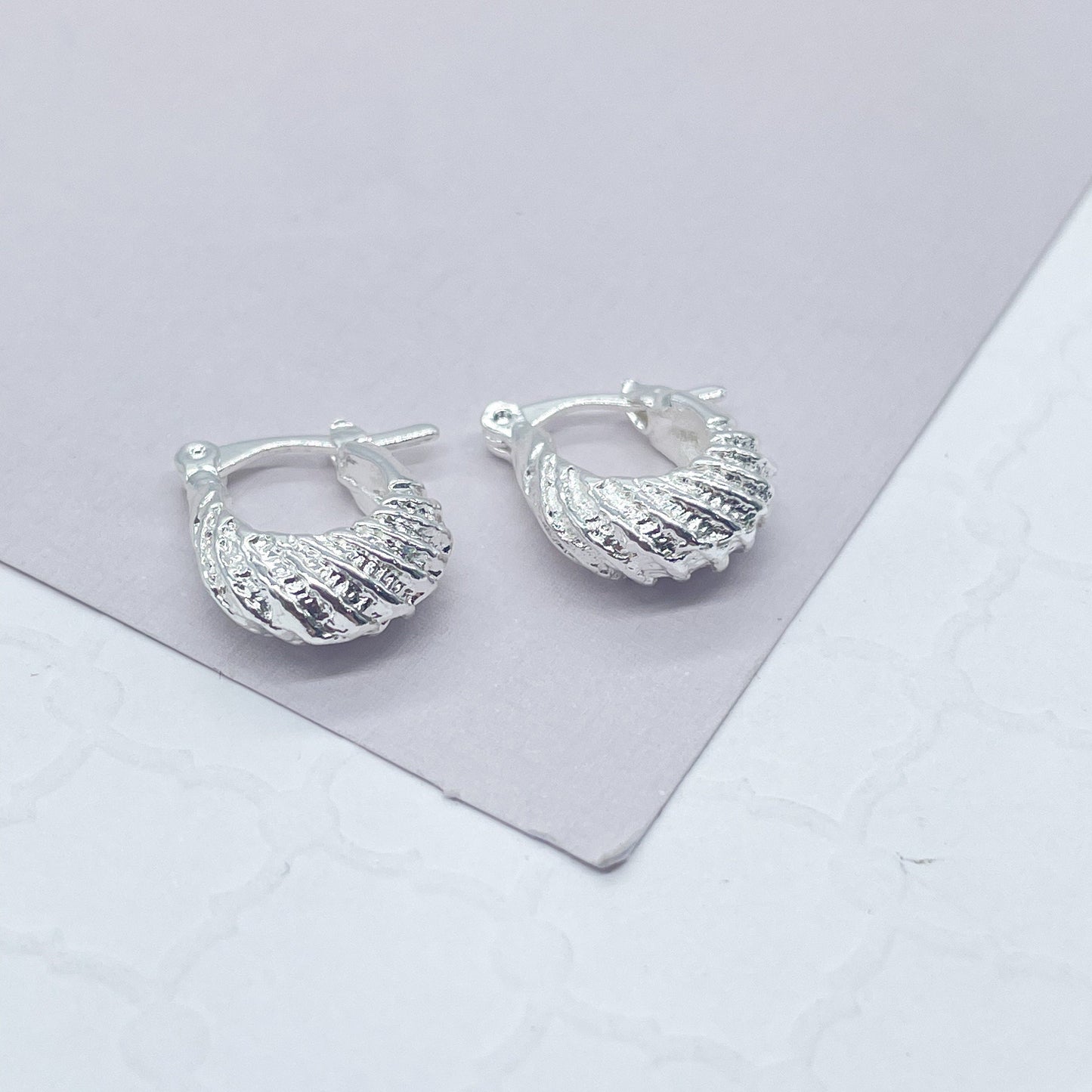 Silver Filled Baby Croissant Hoop