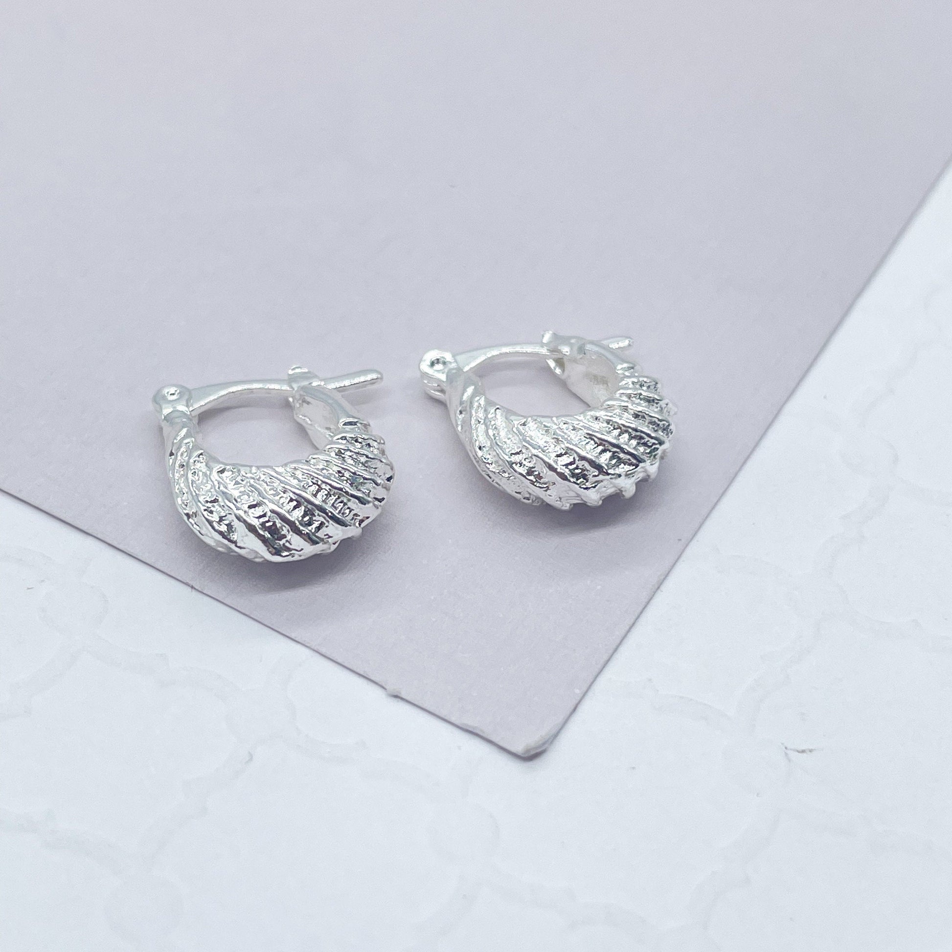 Silver Filled Baby Croissant Hoop