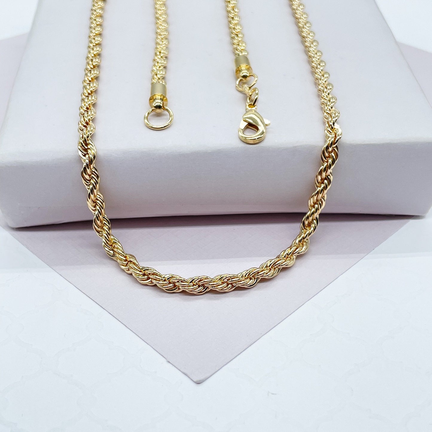 18k Goldfilled 4mm Thick Rope Chain