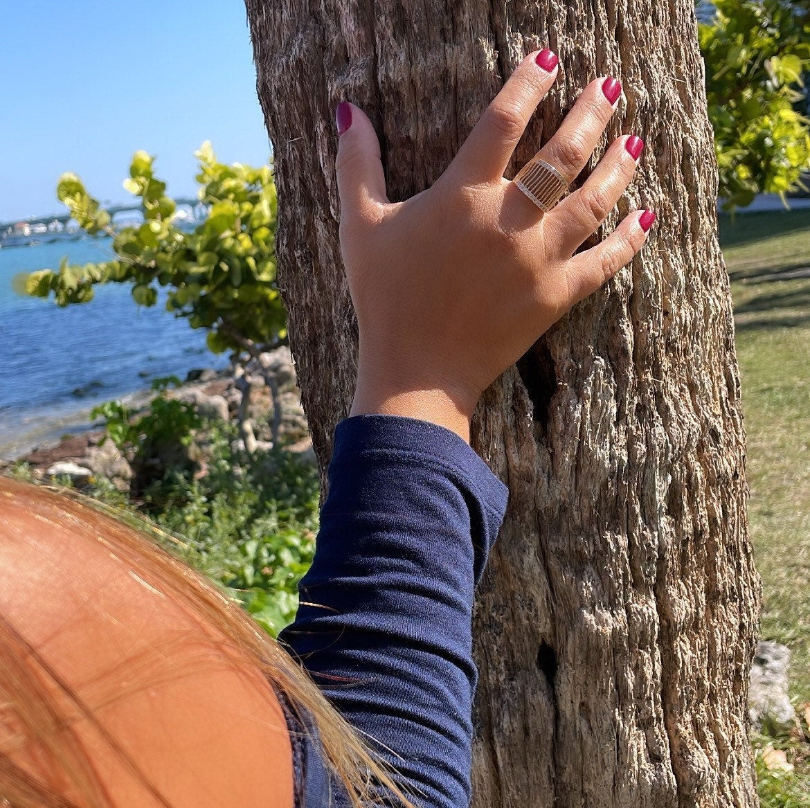 18k Gold Filled See-Thru Wide Ring