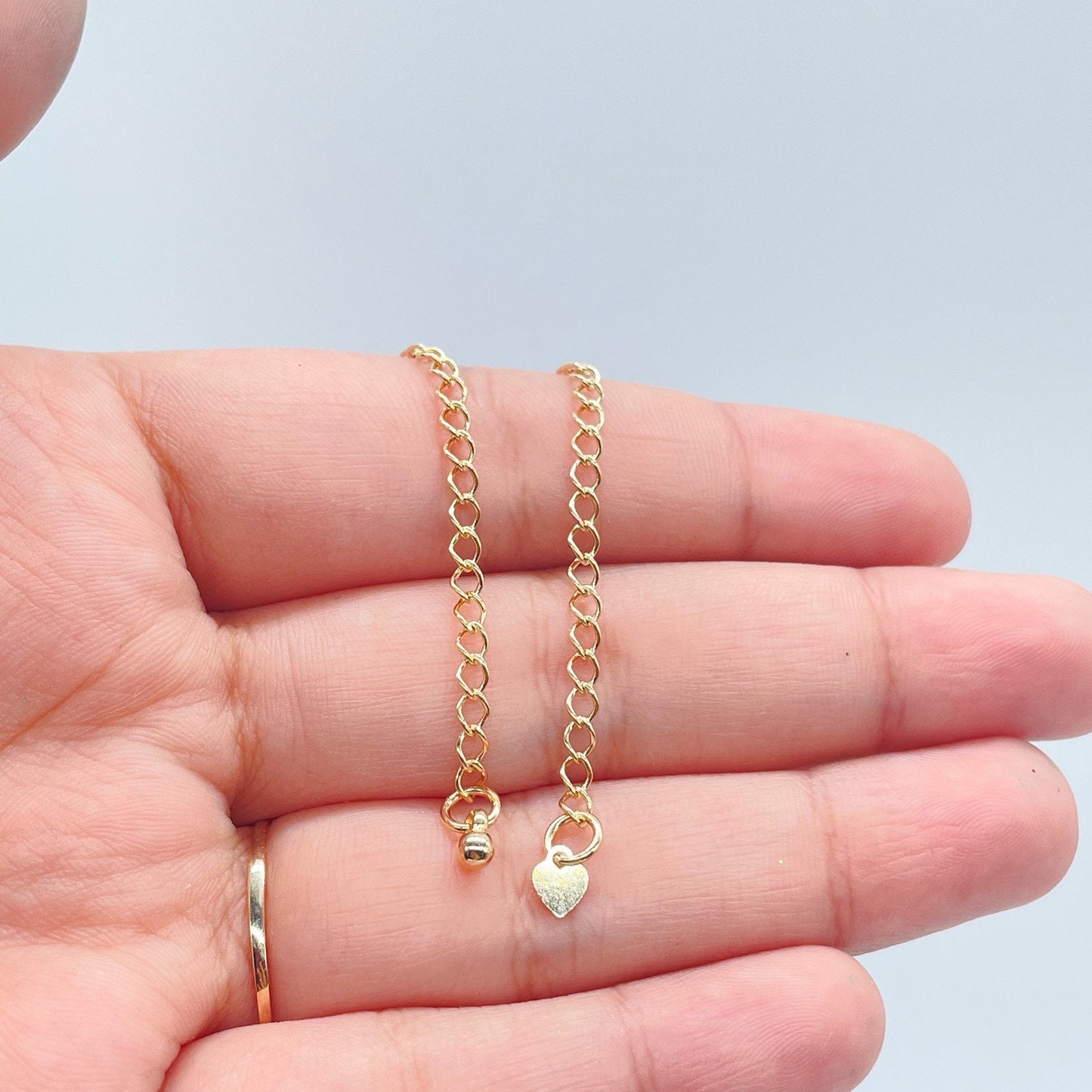 Two Inches 18k Gold Filled Extender 2" Chains, Necklaces, Anklets, Bracelets Supplies DIY Findings