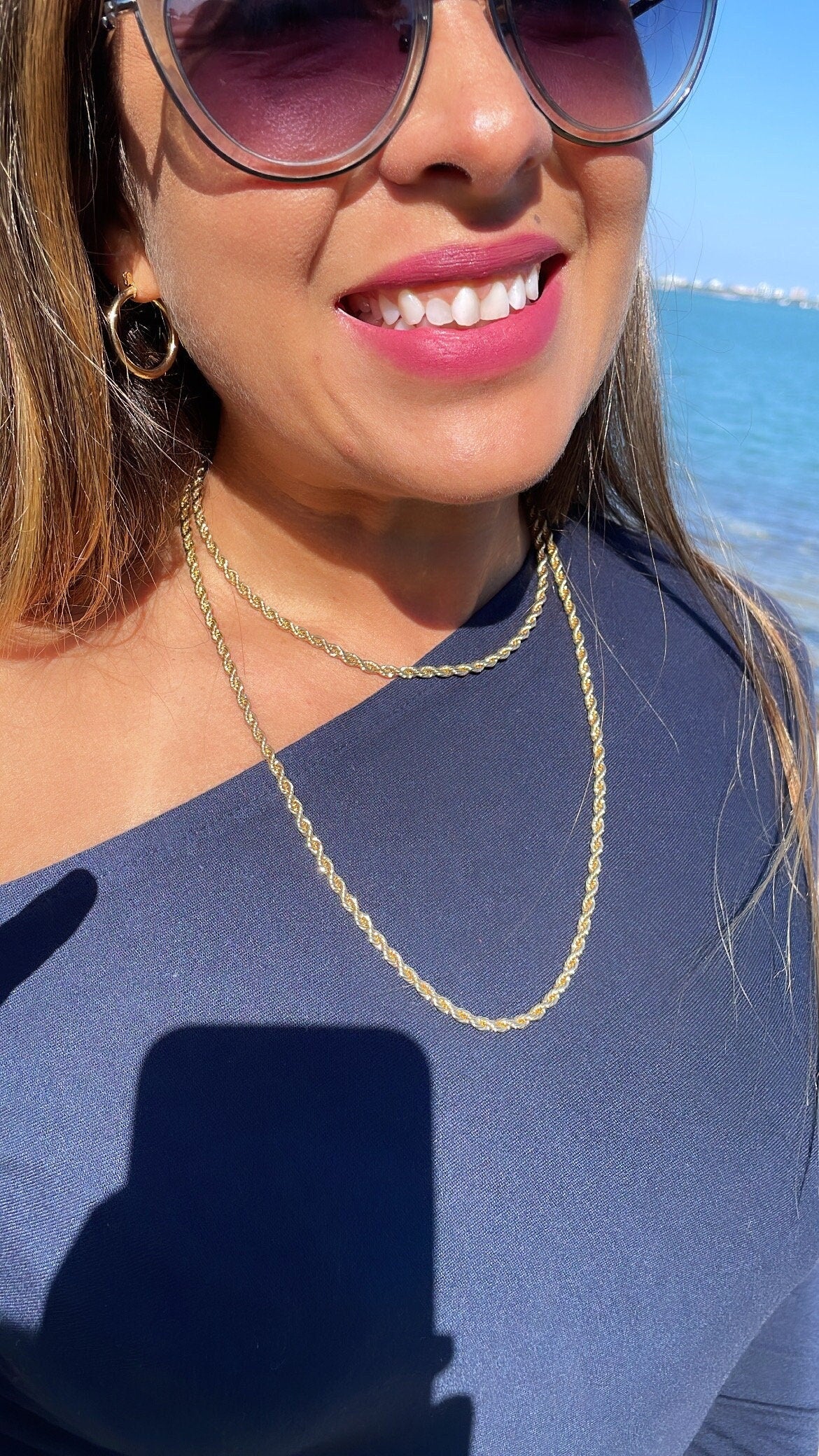 18k Goldfilled 4mm Thick Rope Chain