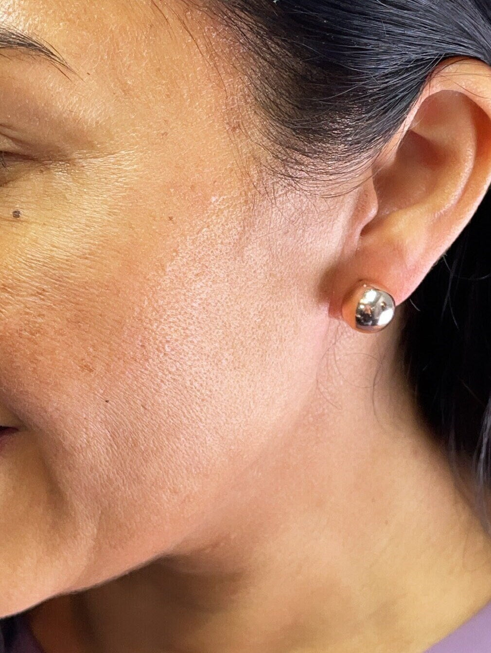 18k Gold Filled 12mm Ball Stud Earrings