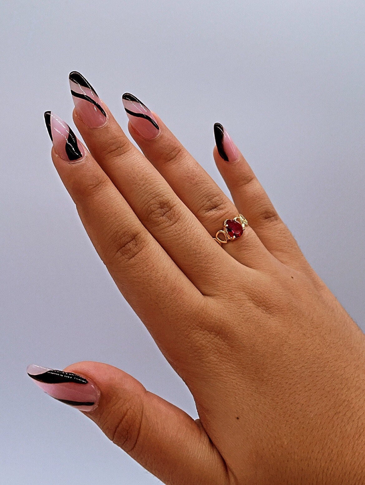 18k Gold Filled Ring Featuring Solitaire Tear Drop Shaped Stone Available In Assorted Colors Jewelry