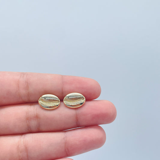 Products 18k Gold Filled Plain Conch Stud Earring