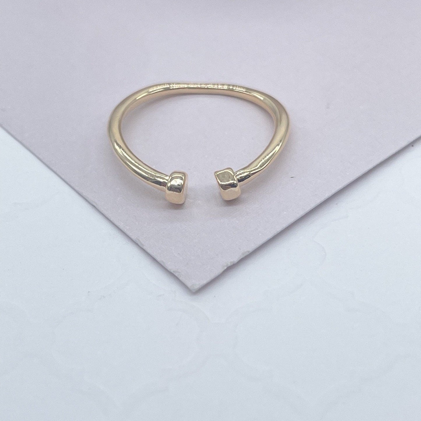 18k Gold Filled Adjustable Solid Mid Ring