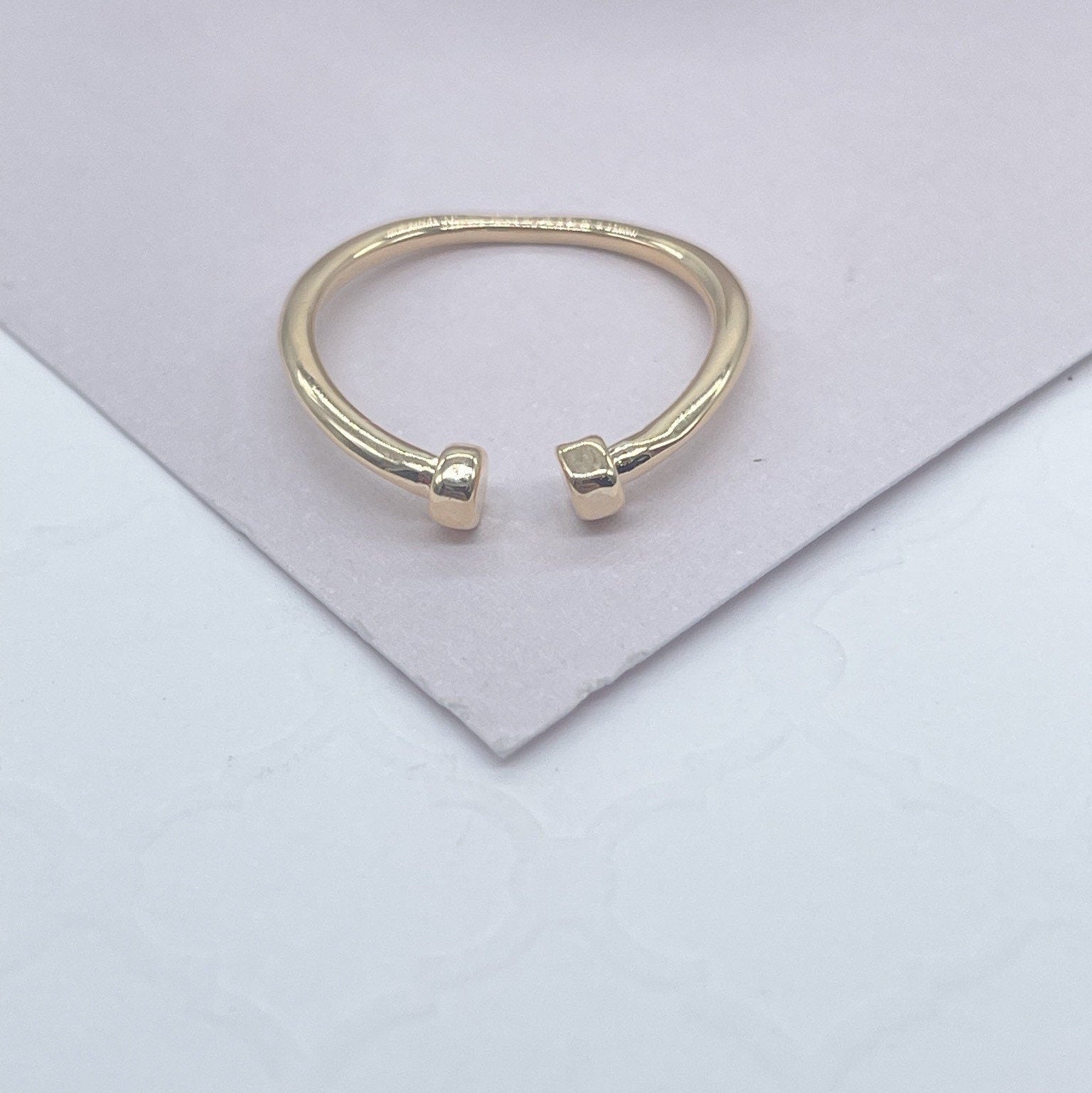 18k Gold Filled Adjustable Solid Mid Ring