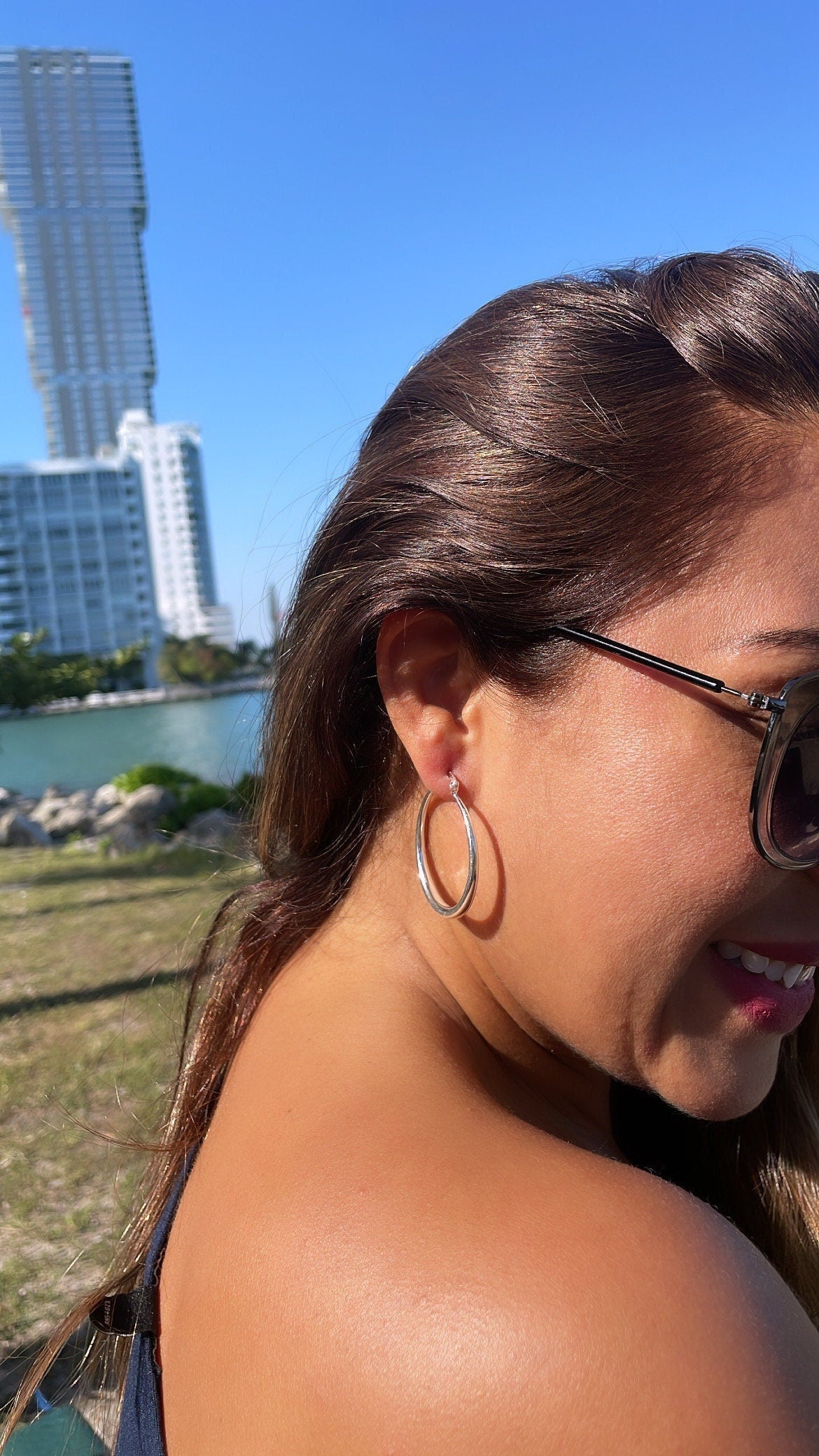 Silver Filled 4mm Thick Plain Hoop