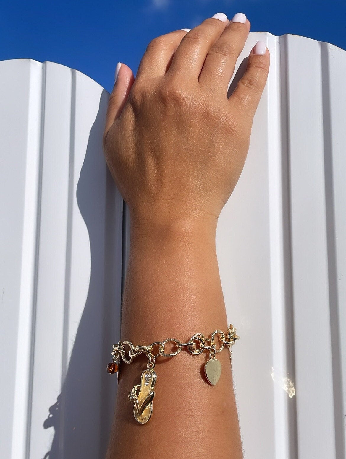 18k Gold Filled Summer Charm Bracelet Wholesale Jewelry