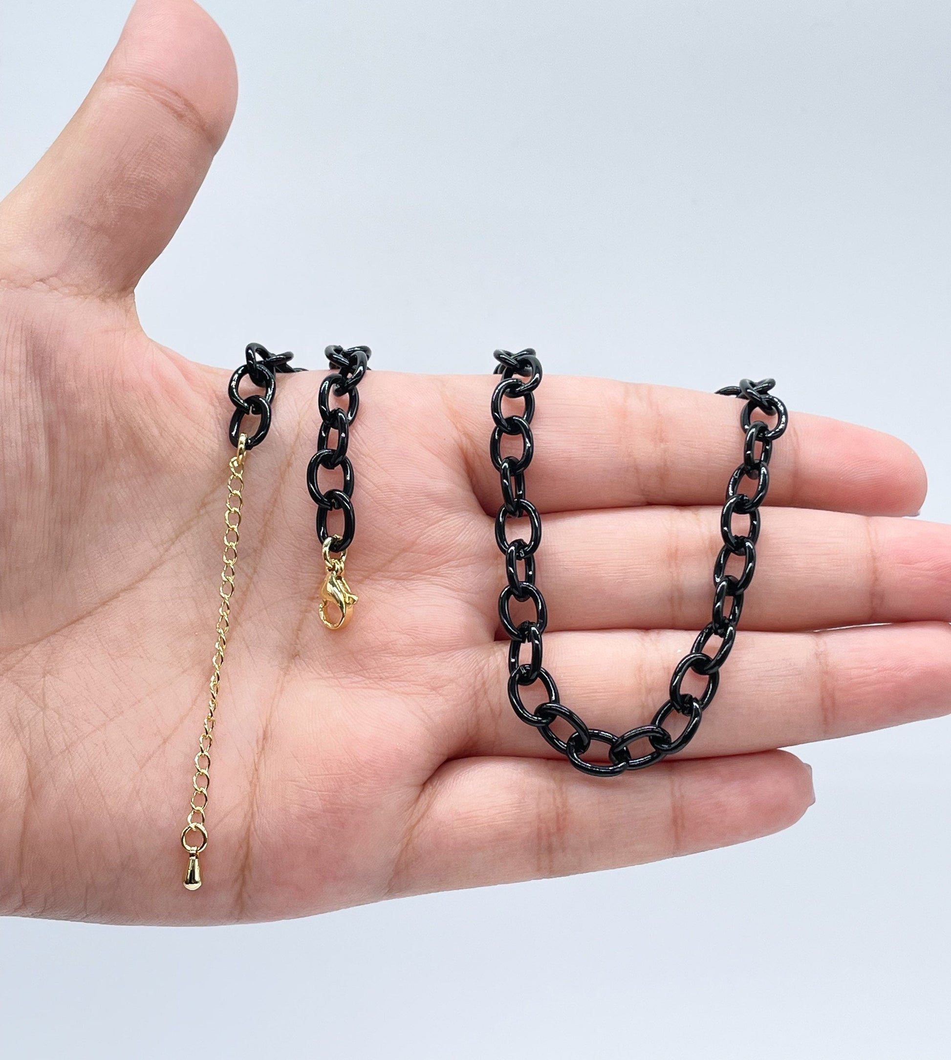 Colorful Enamel Curb Link Chain