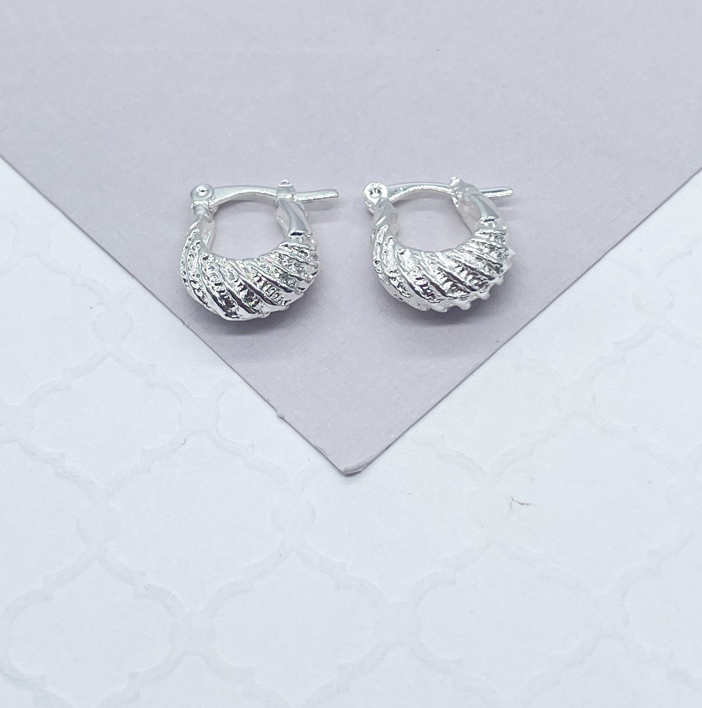 Silver Filled Baby Croissant Hoop