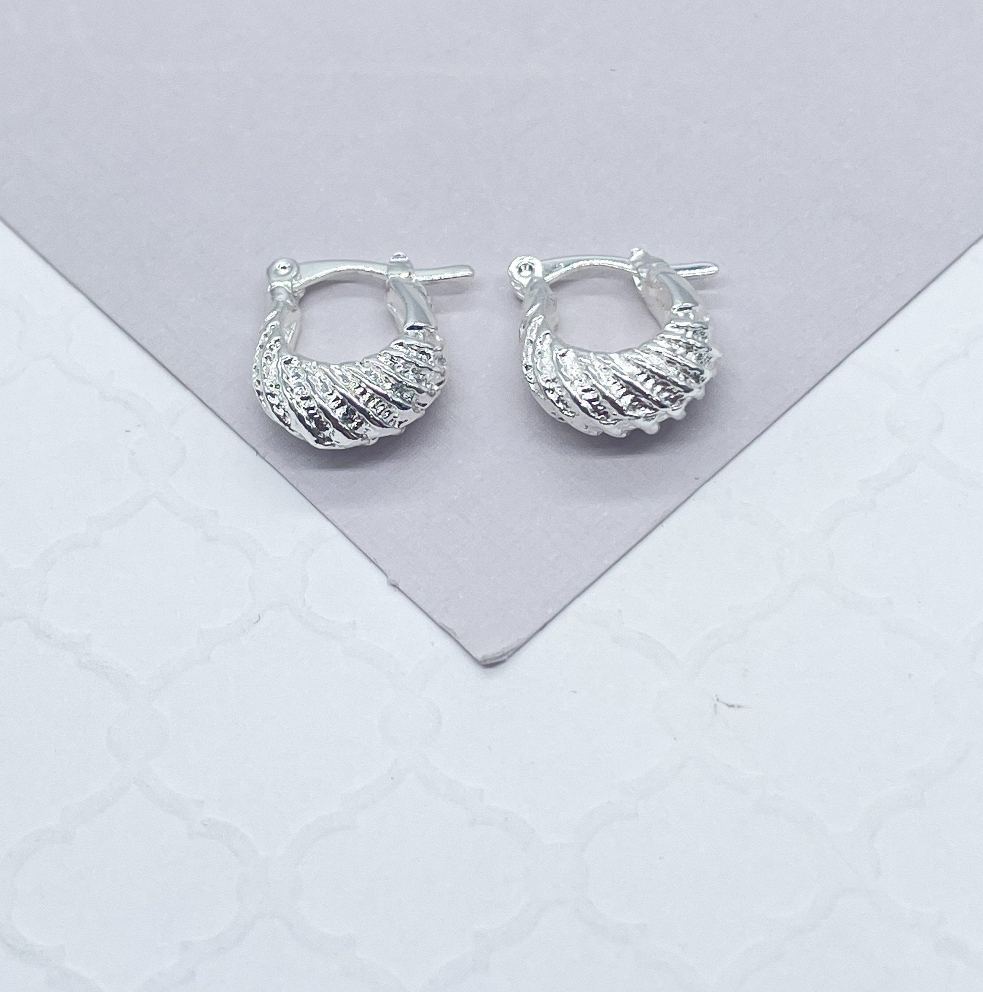 Silver Filled Baby Croissant Hoop