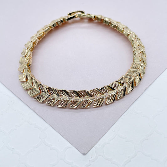 18k Gold Filled  Sophisticated Charm Bracelet