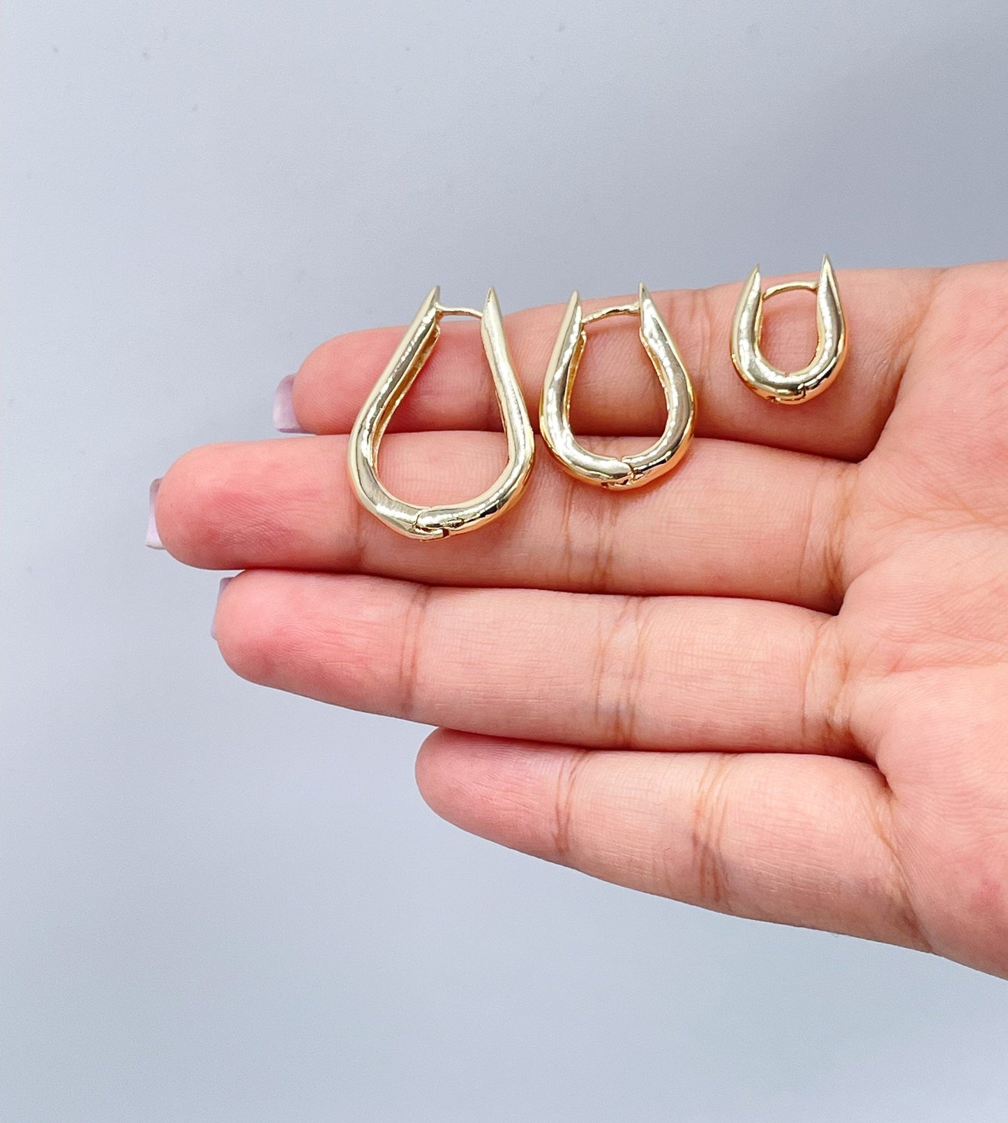 18k Gold Filled Small Horseshoe Shape Hoop EarringsWholesale Jewelry Supplies