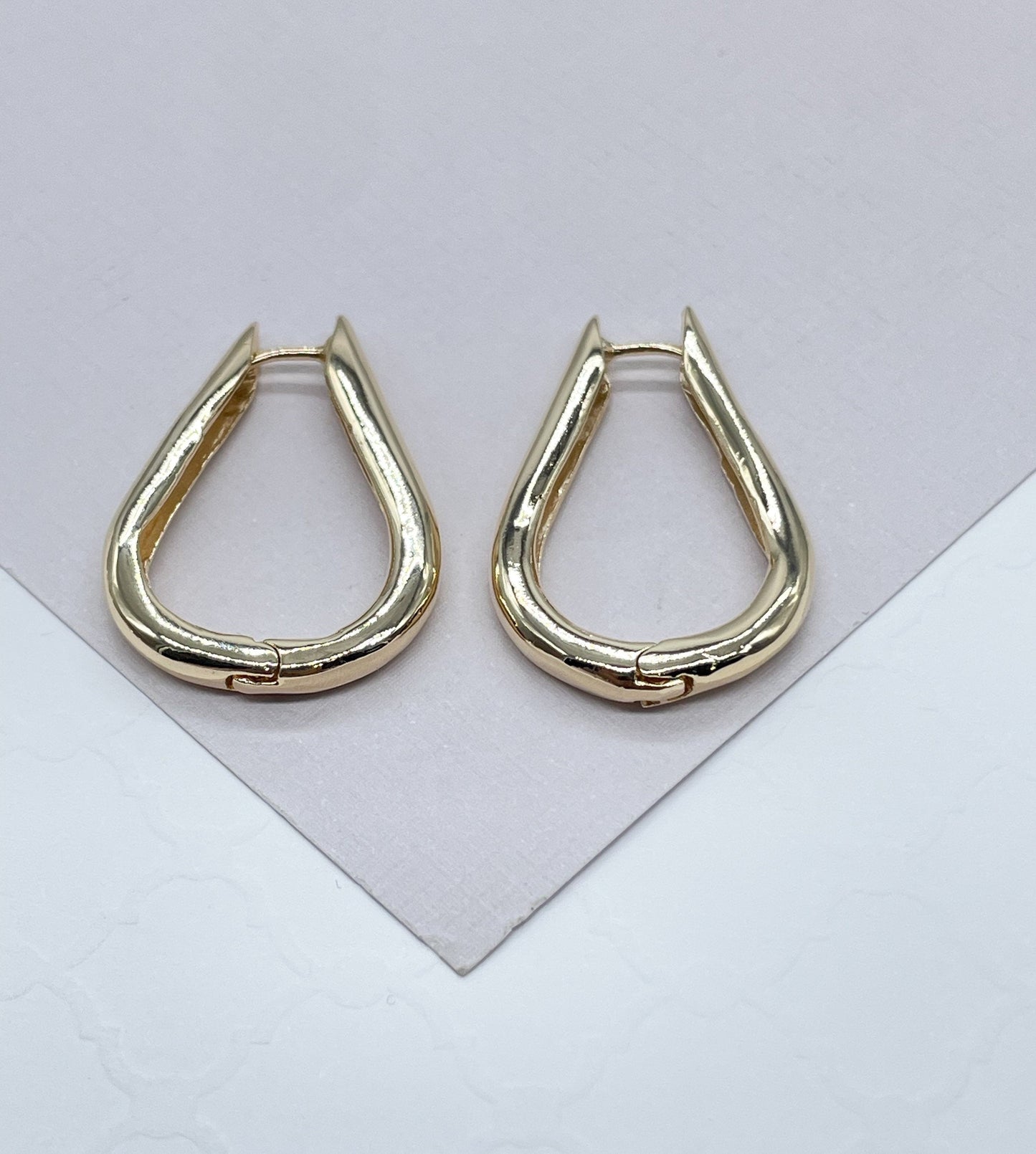 18k Gold Filled Small Horseshoe Shape Hoop EarringsWholesale Jewelry Supplies