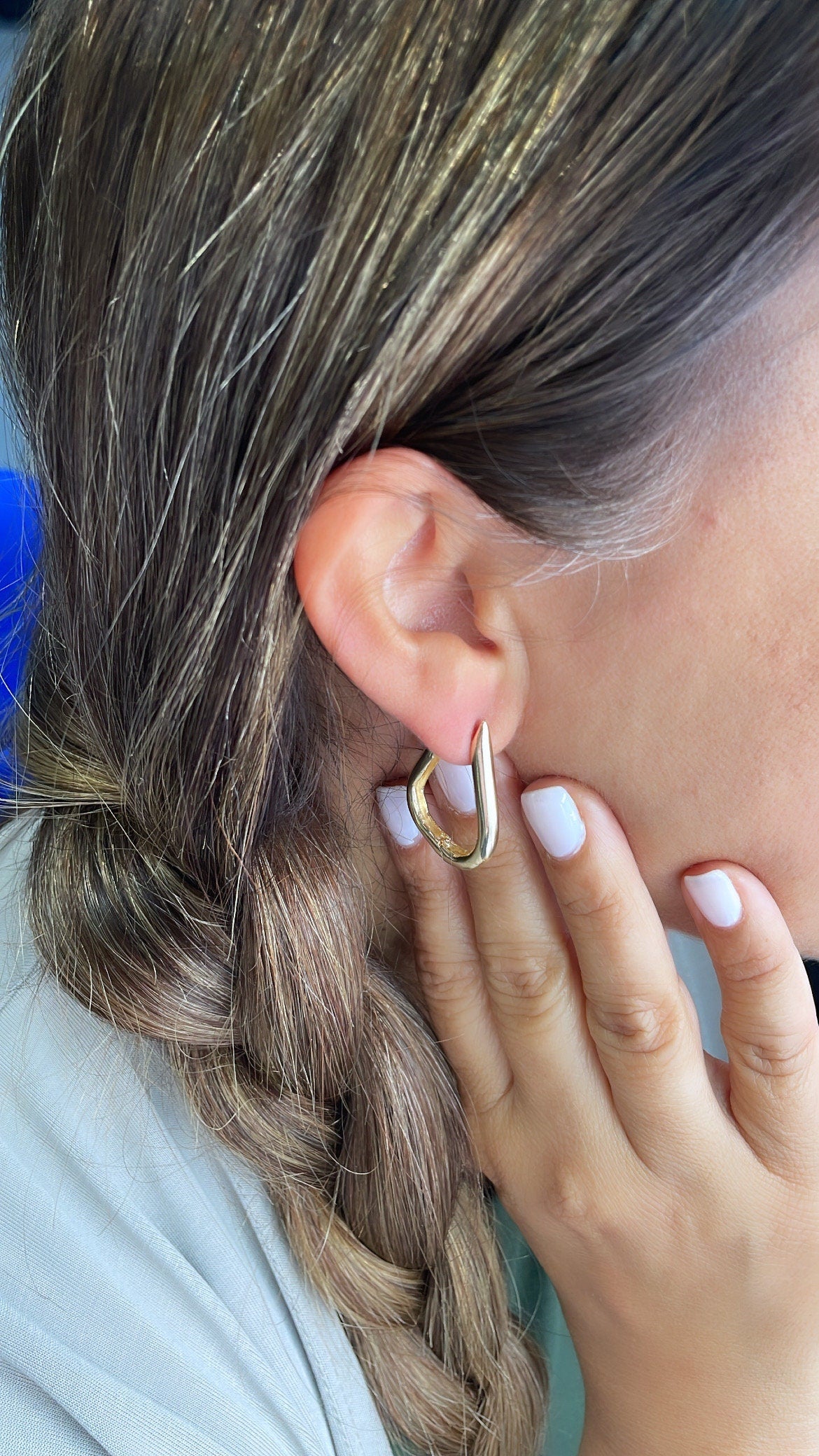 18k Gold Filled Small Horseshoe Shape Hoop EarringsWholesale Jewelry Supplies