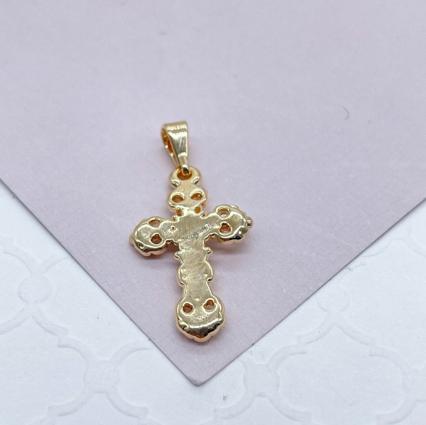 18k GoldFilled Pendant With Silver Toned Jesus