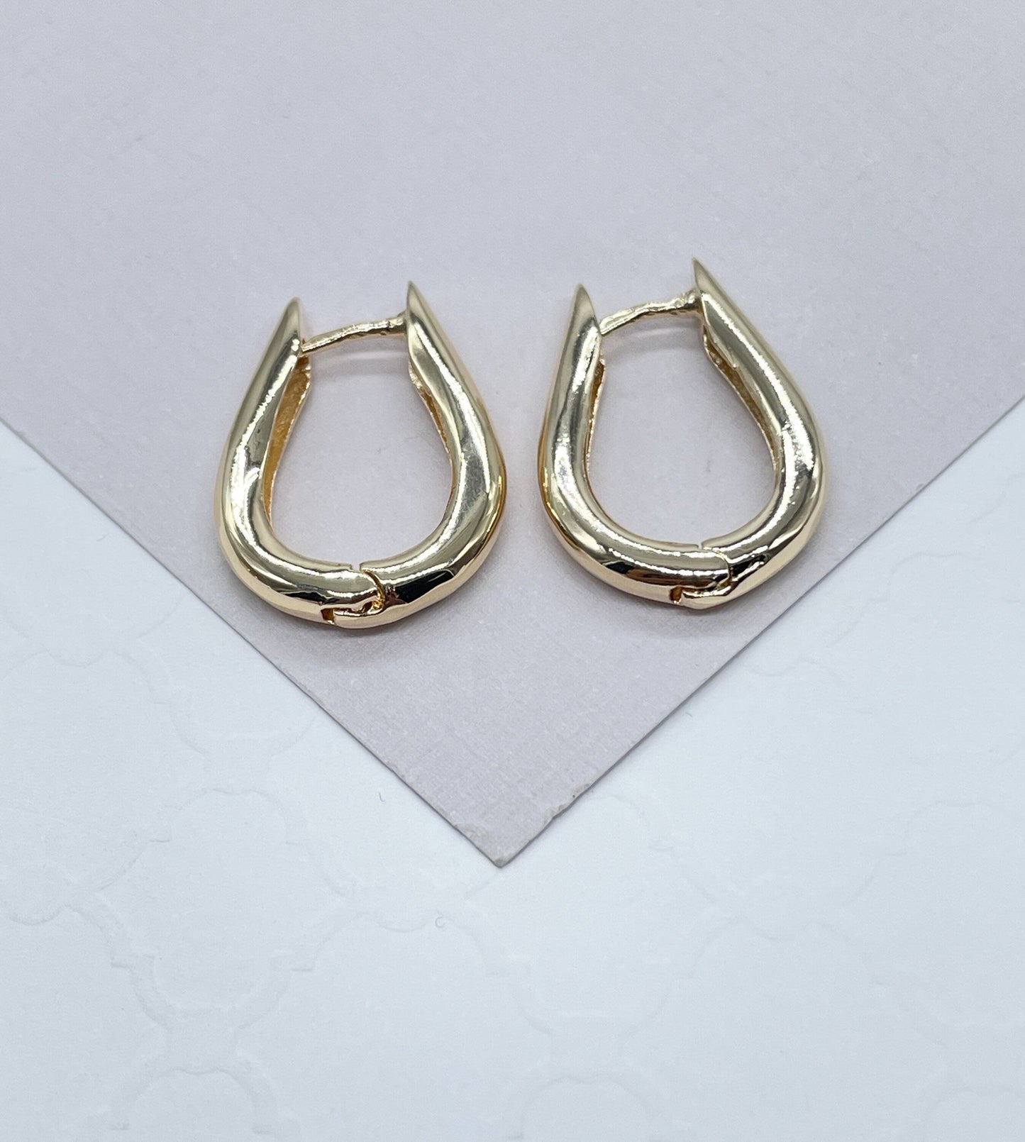 18k Gold Filled Small Horseshoe Shape Hoop EarringsWholesale Jewelry Supplies