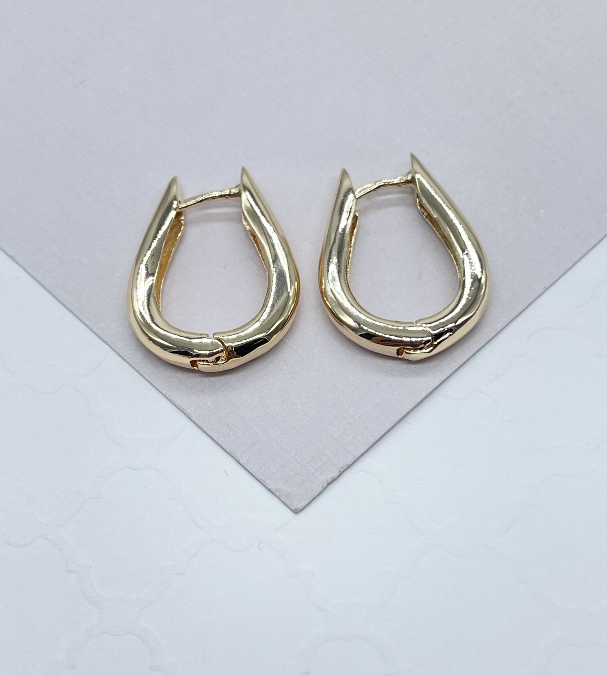 18k Gold Filled Small Horseshoe Shape Hoop EarringsWholesale Jewelry Supplies