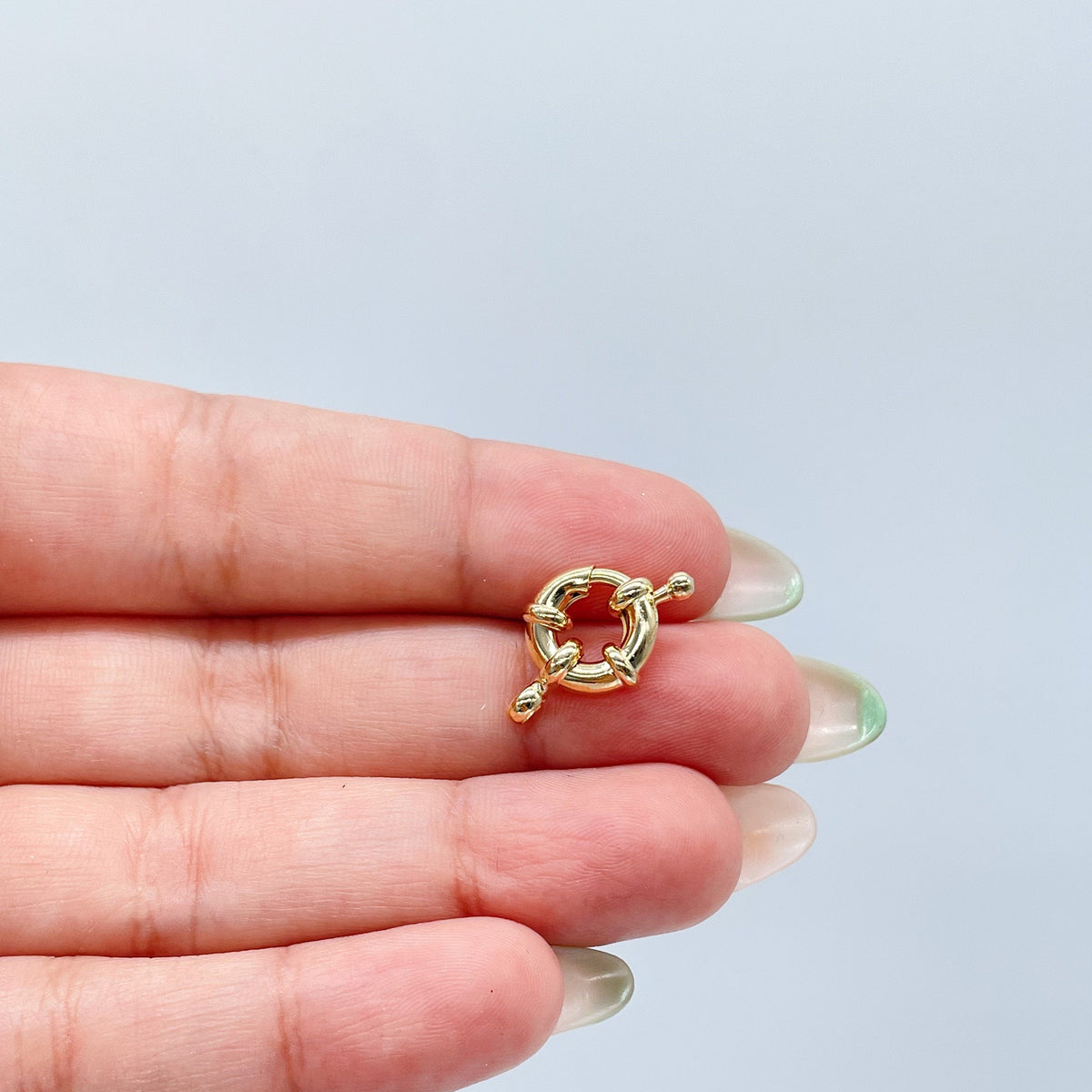 18k Gold Filled Large Spring Ring Clasp Creative Design Styling Supplies Components & Parts