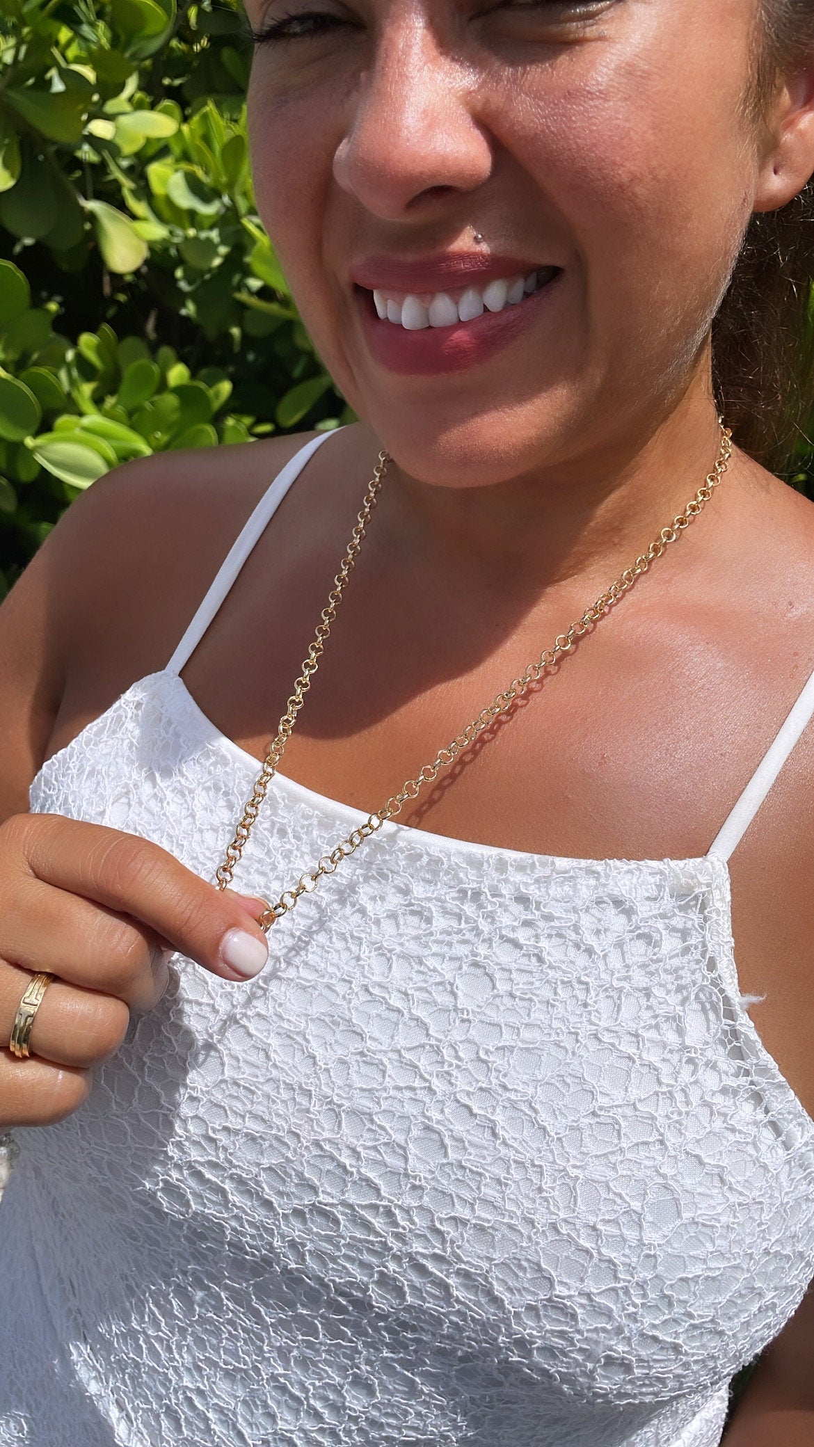 18k Gold Filled 5mm Rolo Link Chain