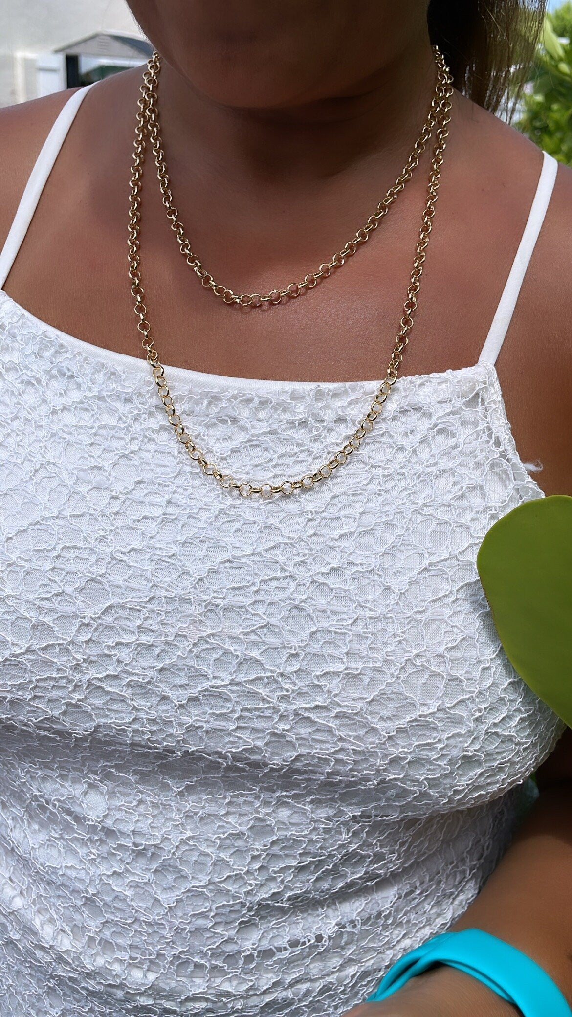 18k Gold Filled 5mm Rolo Link Chain