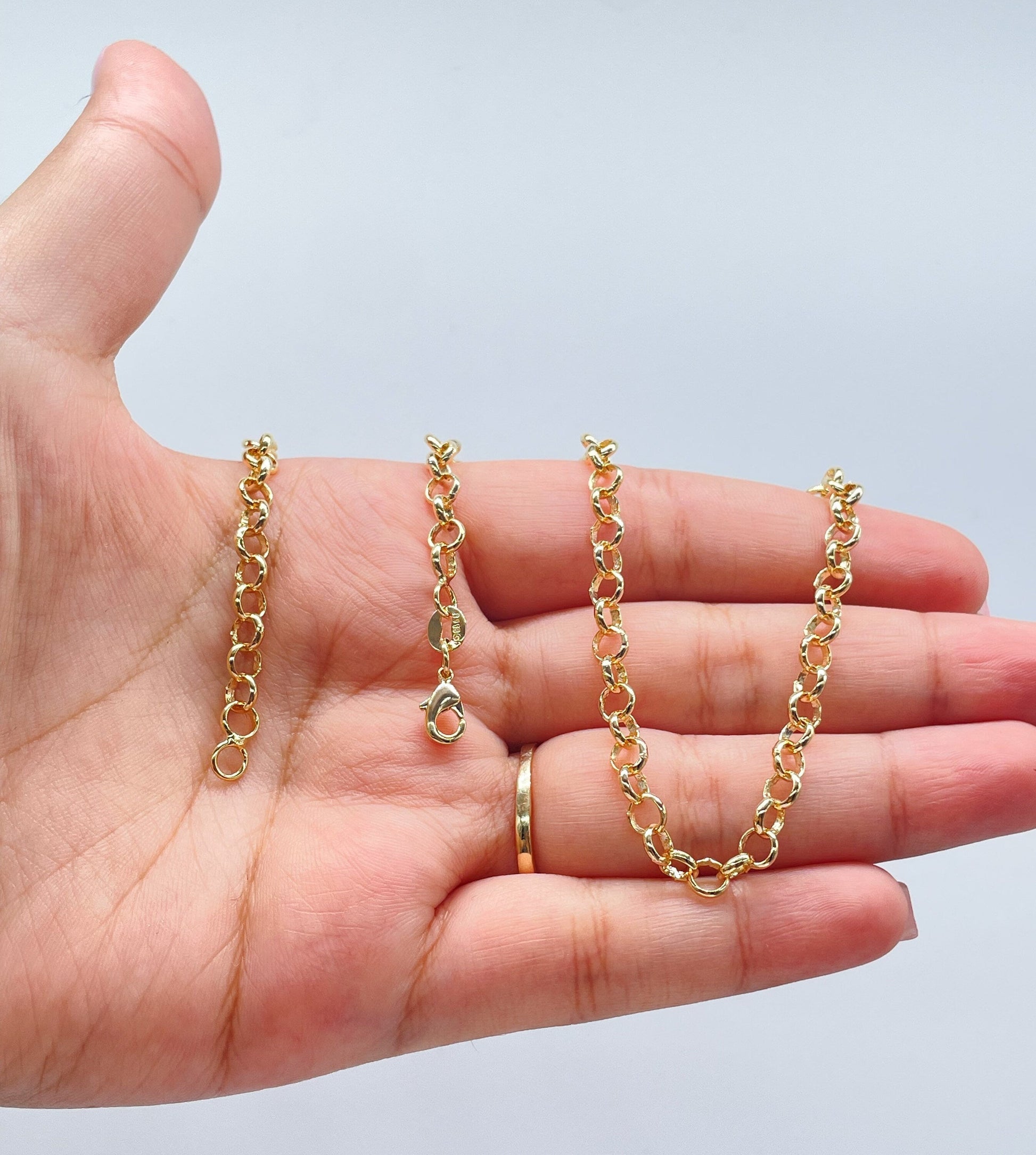 18k Gold Filled 5mm Rolo Link Chain