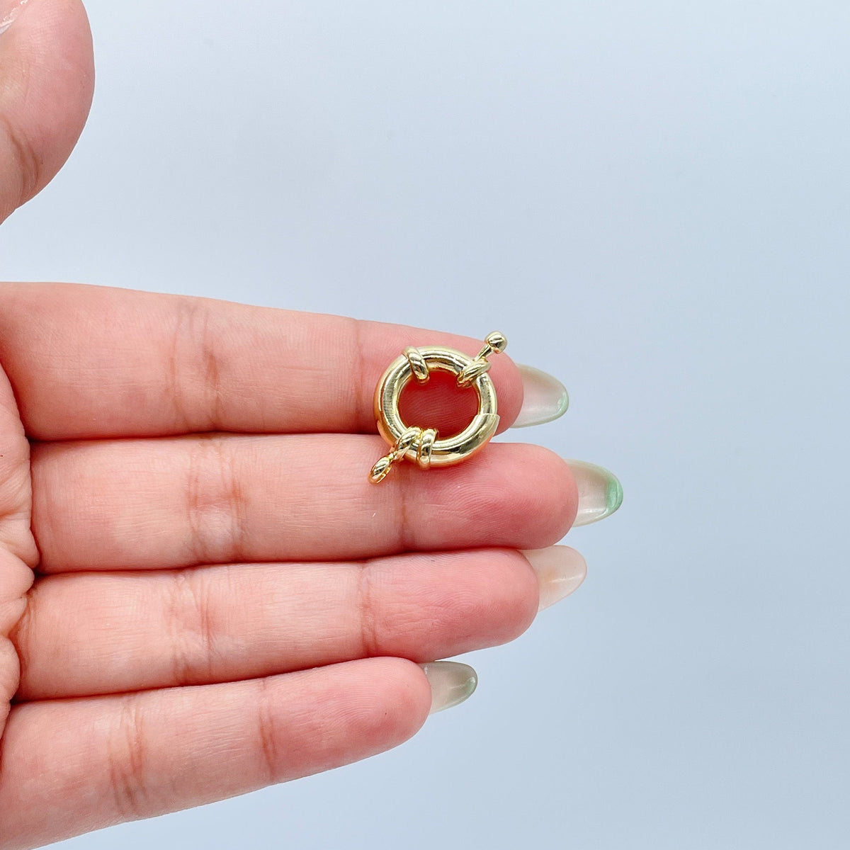 18k Gold Filled Large Spring Ring Clasp Creative Design Styling Supplies Components & Parts