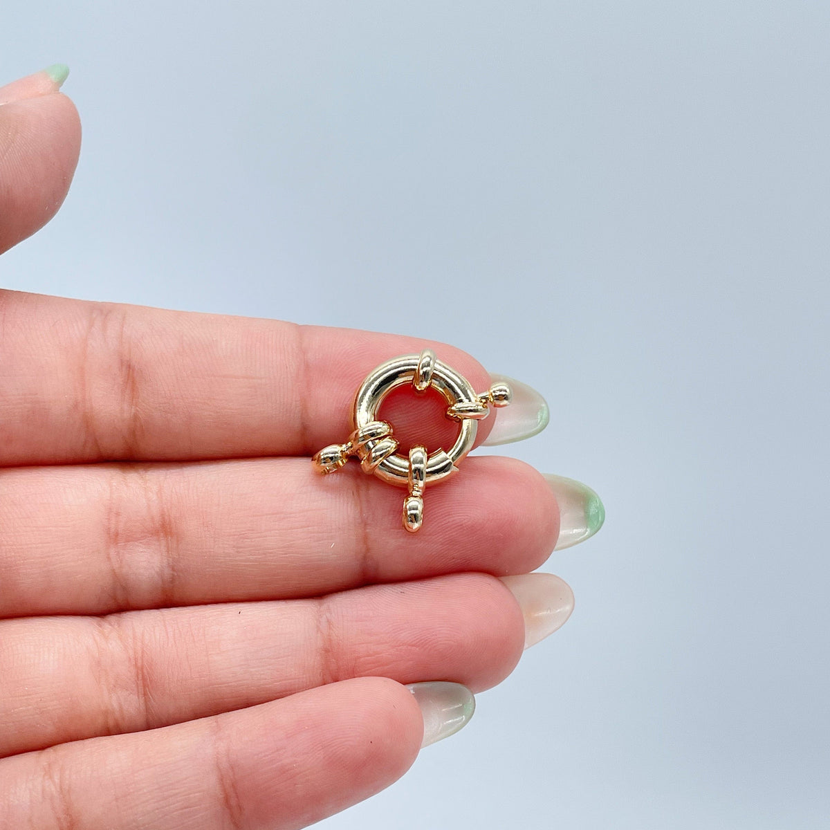 18k Gold Filled Large Spring Ring Clasp Creative Design Styling Supplies Components & Parts